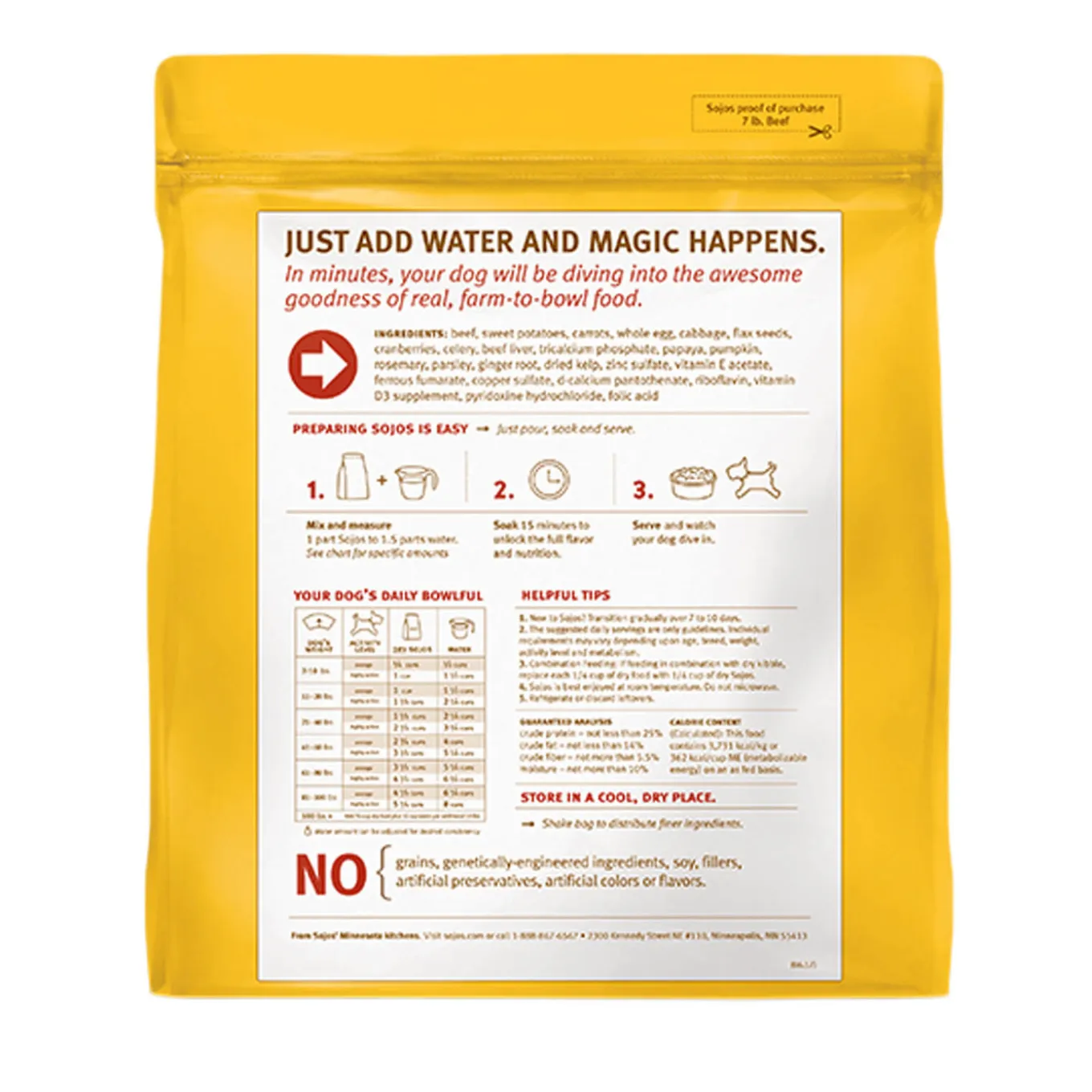 Sojos Complete Grain-Free Dog Food Mix