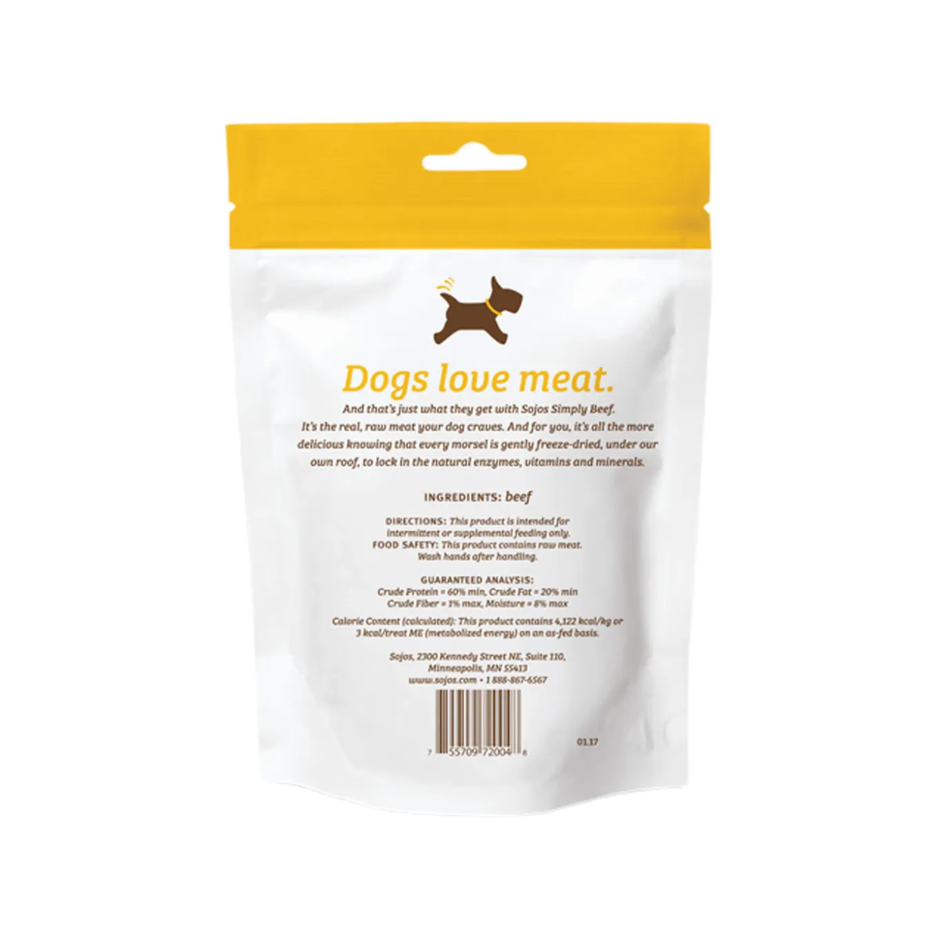 Sojos Simply Meat Freeze-Dried Raw Dog Treats