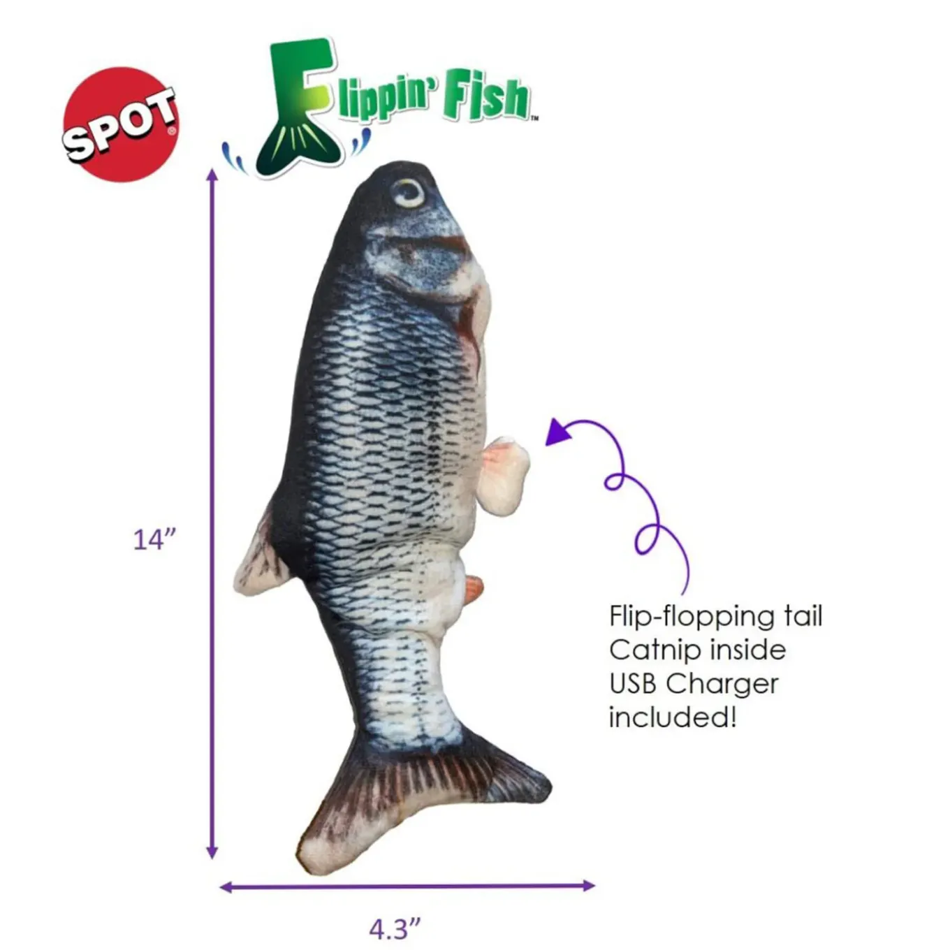 SPOT Flippin Fish Cat Toy