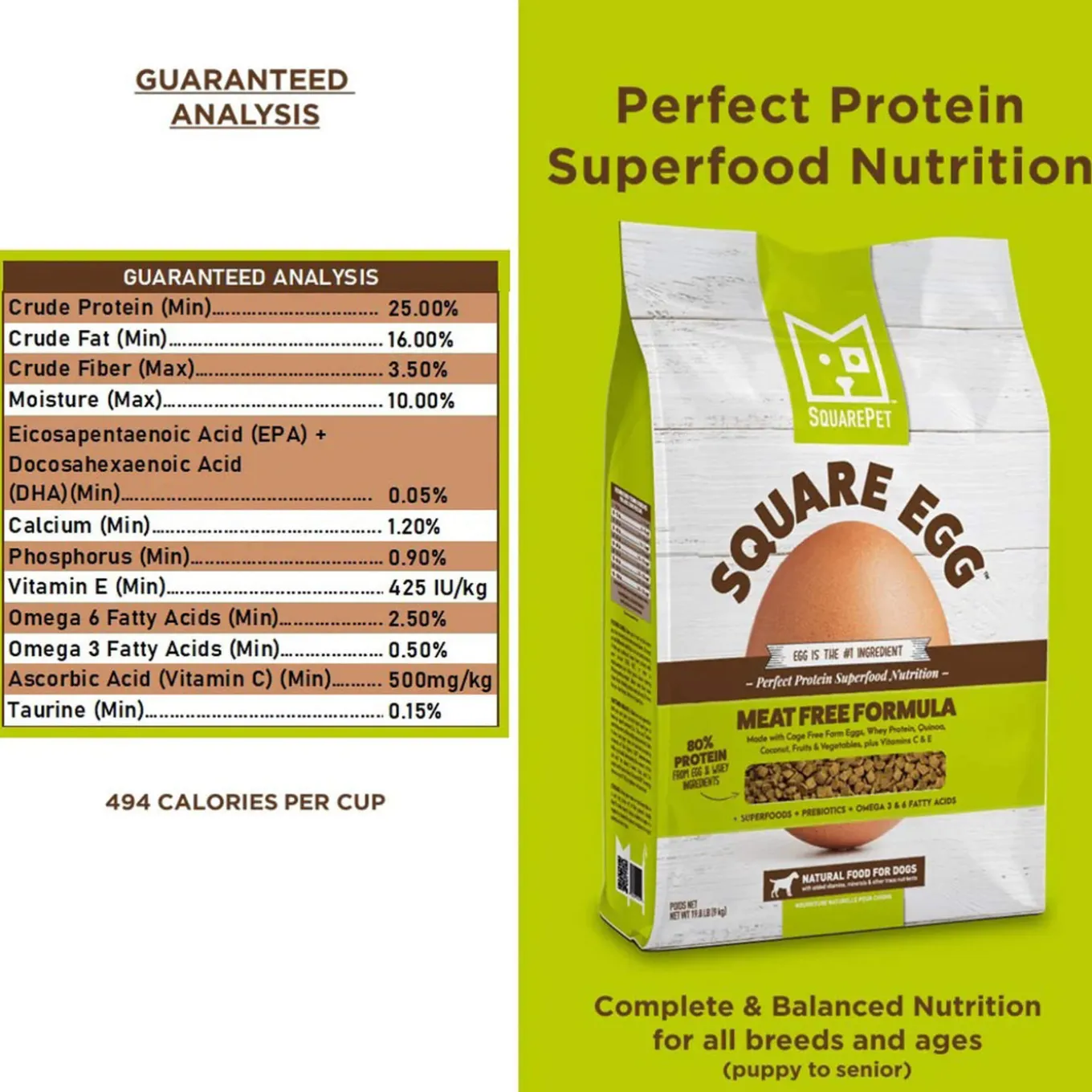 Square Pet Square Egg Meat Free Formula Dry Dog Food