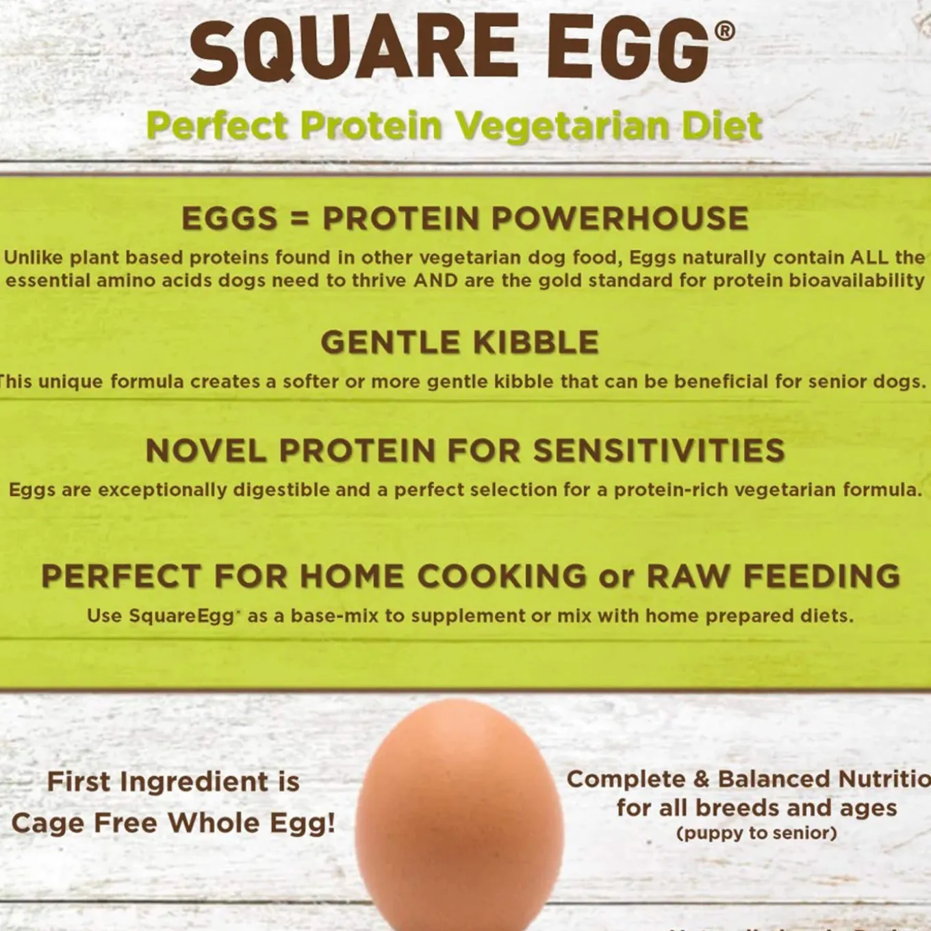 Square Pet Square Egg Meat Free Formula Dry Dog Food
