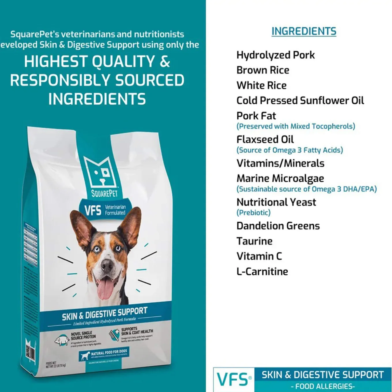 Square Pet VFS Skin & Digestive Support Dry Dog Food