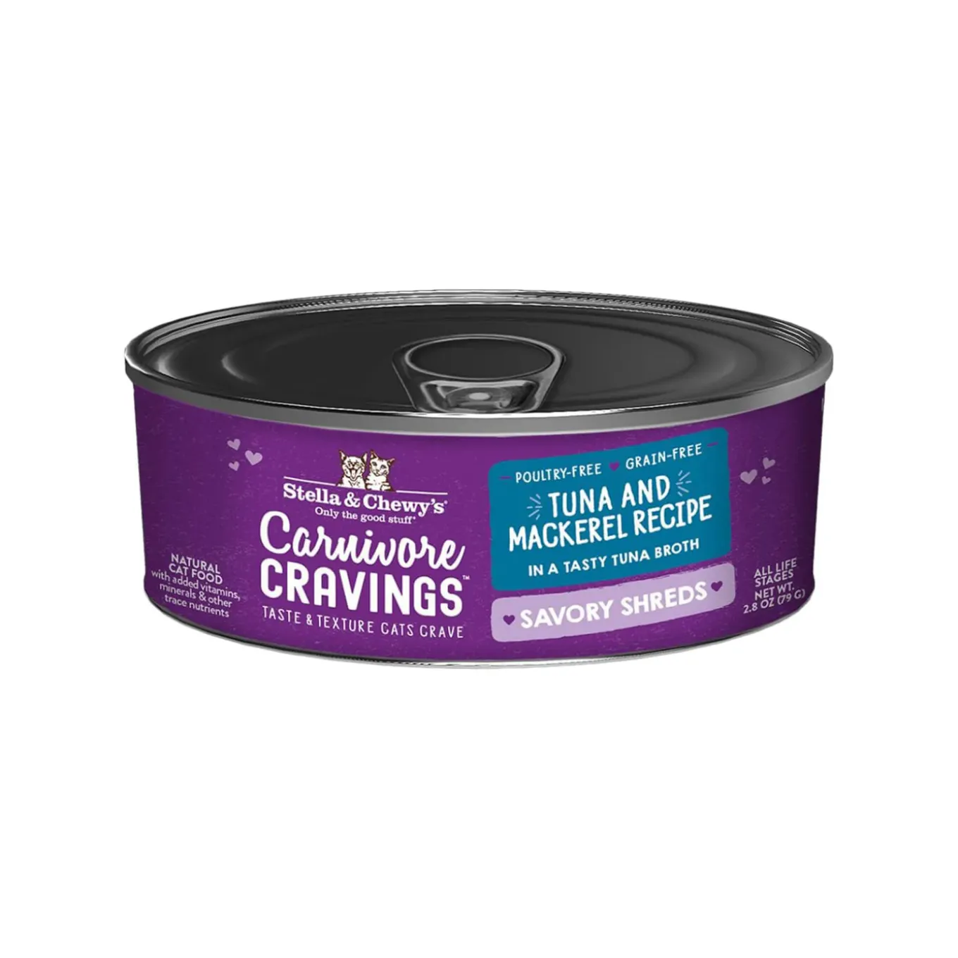 Stella & Chewy's Carnivore Cravings Savory Shreds Tuna & Mackerel Wet Cat Food