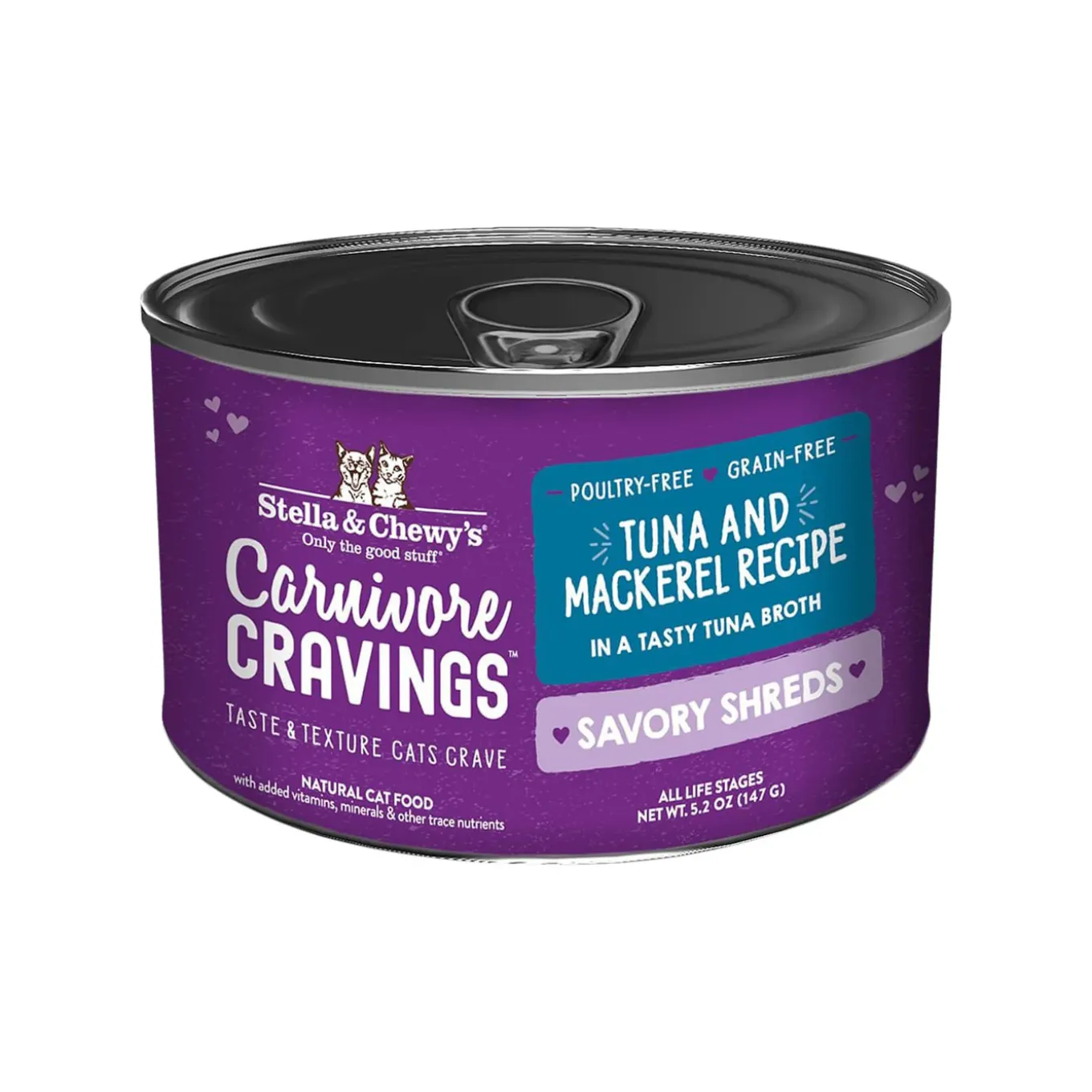 Stella & Chewy's Carnivore Cravings Savory Shreds Tuna & Mackerel Wet Cat Food