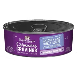 Stella & Chewy's Carnivore Cravings Savory Shreds Chicken & Turkey Wet Cat Food