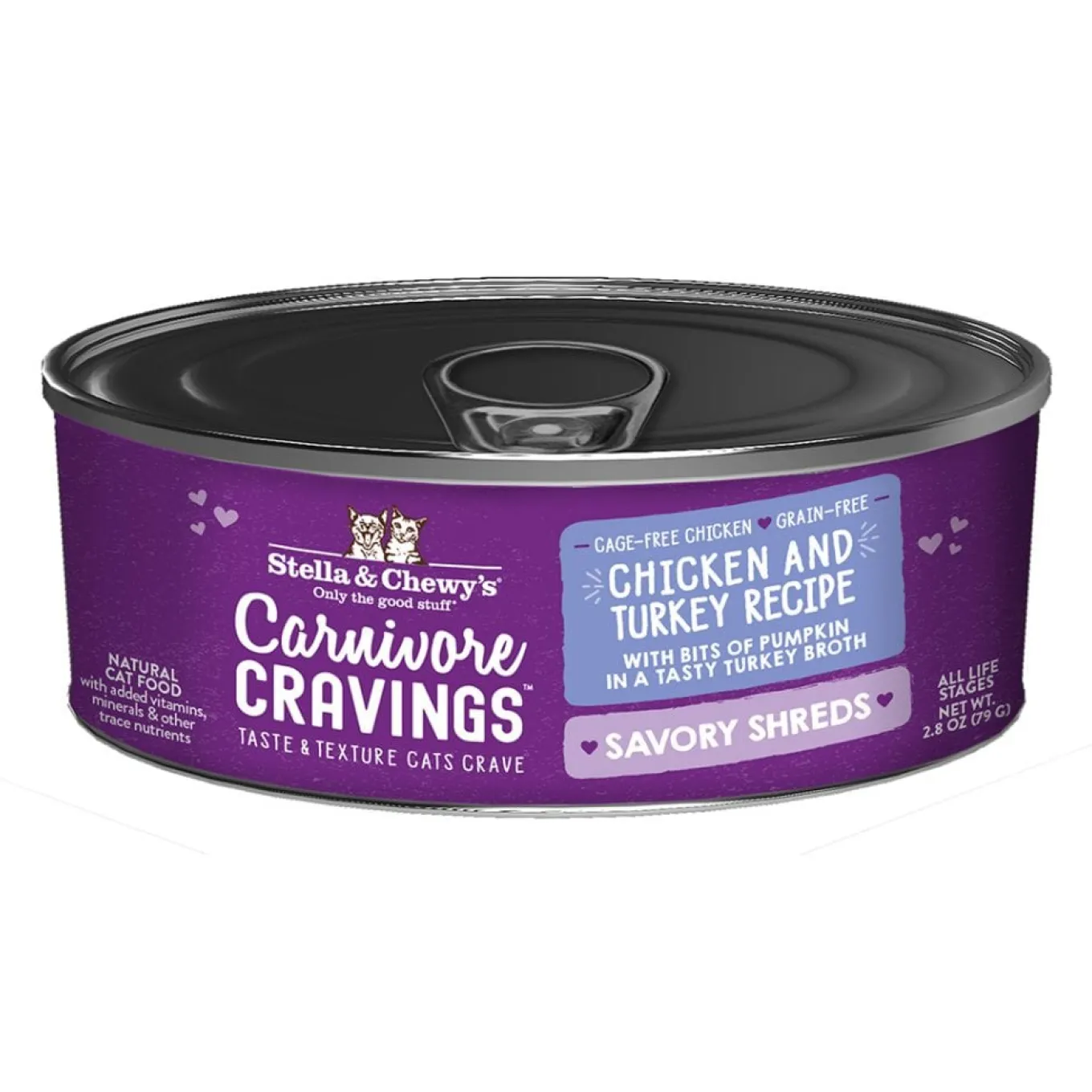 Stella & Chewy's Carnivore Cravings Savory Shreds Chicken & Turkey Wet Cat Food