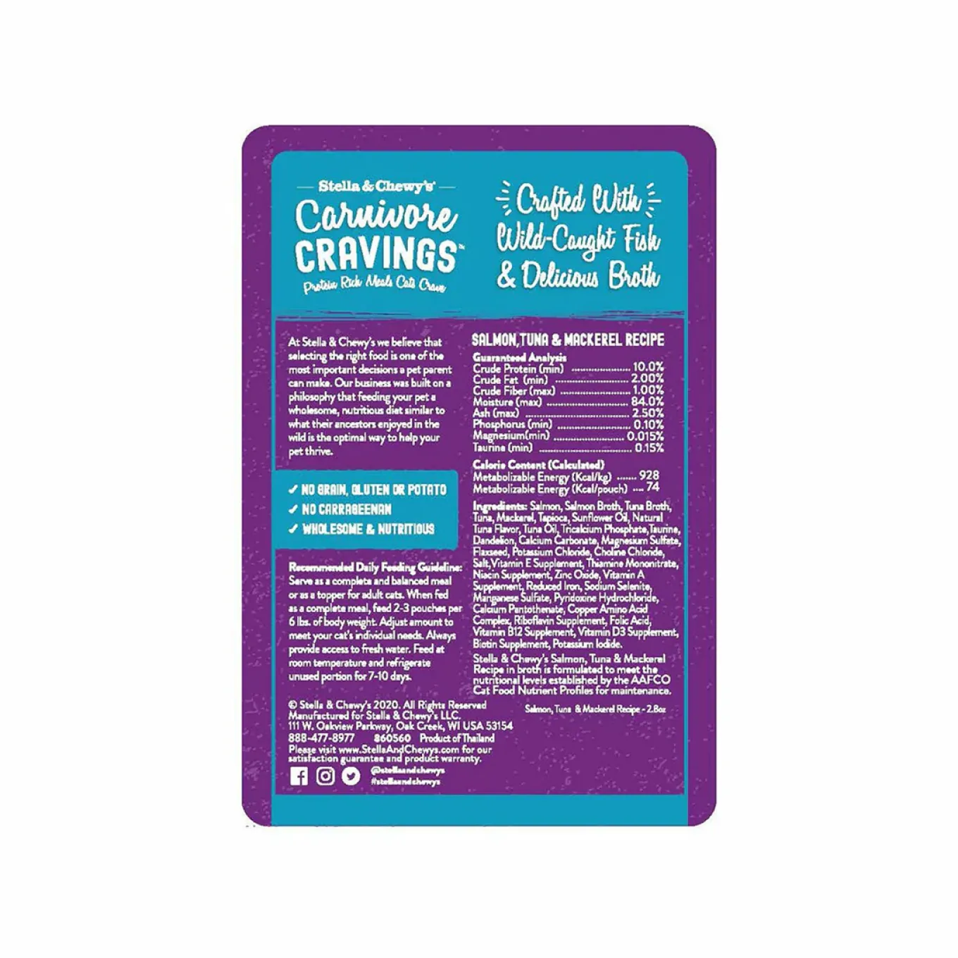 Stella & Chewy's Carnivore Cravings Wet Cat Food Case of 24