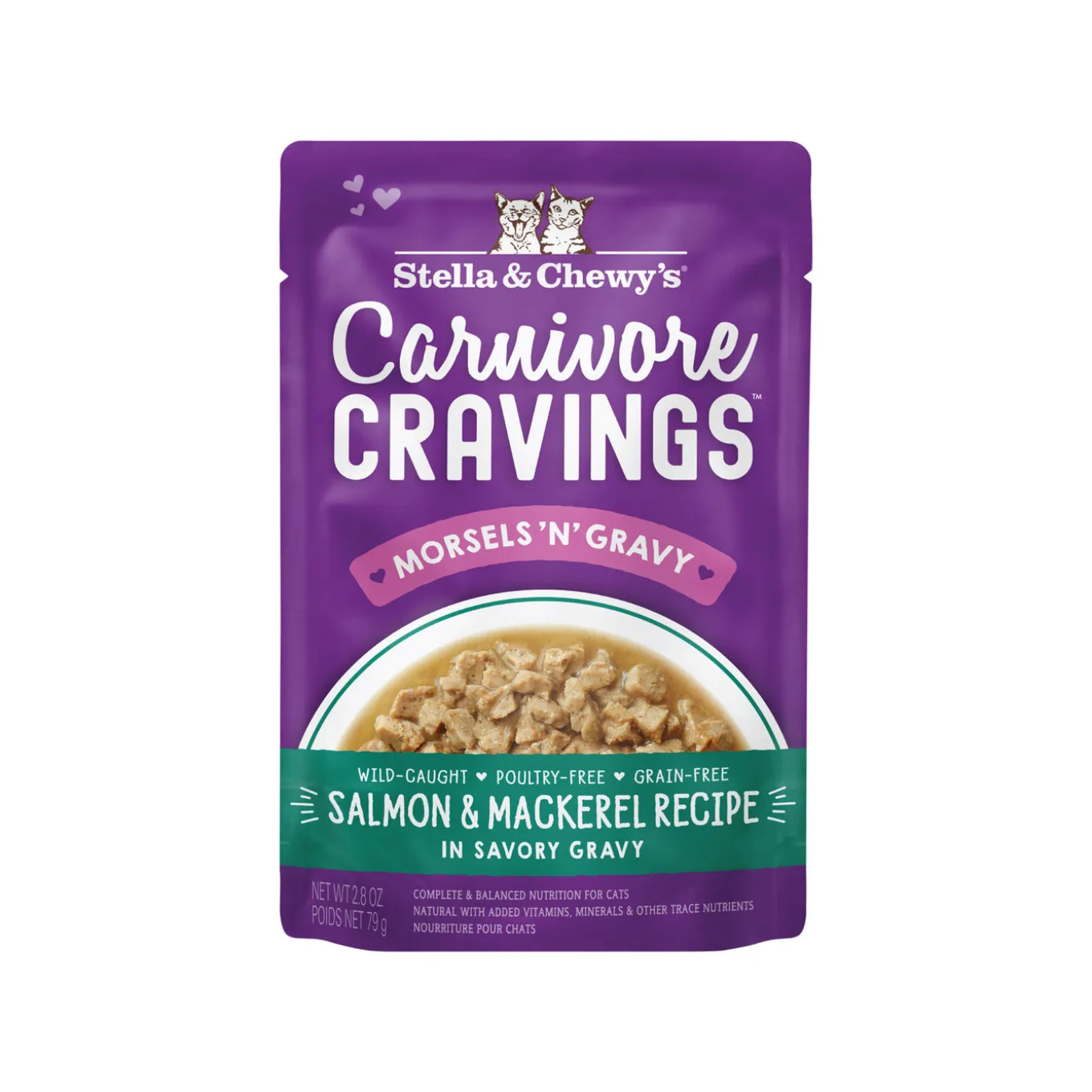 Stella & Chewy's Cravings Morsels with Gravy Cat Food 2.8 oz Case of 24