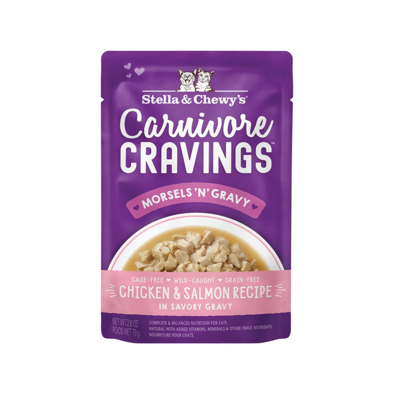 Stella & Chewy's Cravings Morsels with Gravy Cat Food 2.8 oz Case of 24