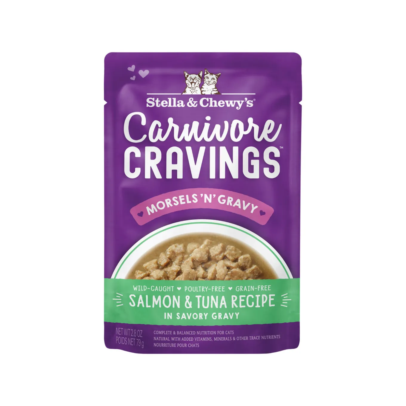 Stella & Chewy's Cravings Morsels with Gravy Cat Food 2.8 oz Case of 24