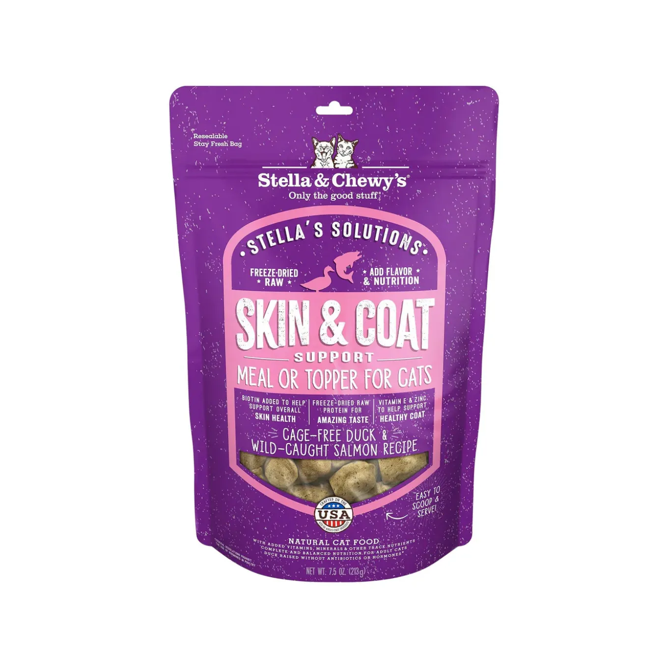 Stella & Chewy's Stella's Solutions Skin & Coat Support Freeze Dried Cat Food