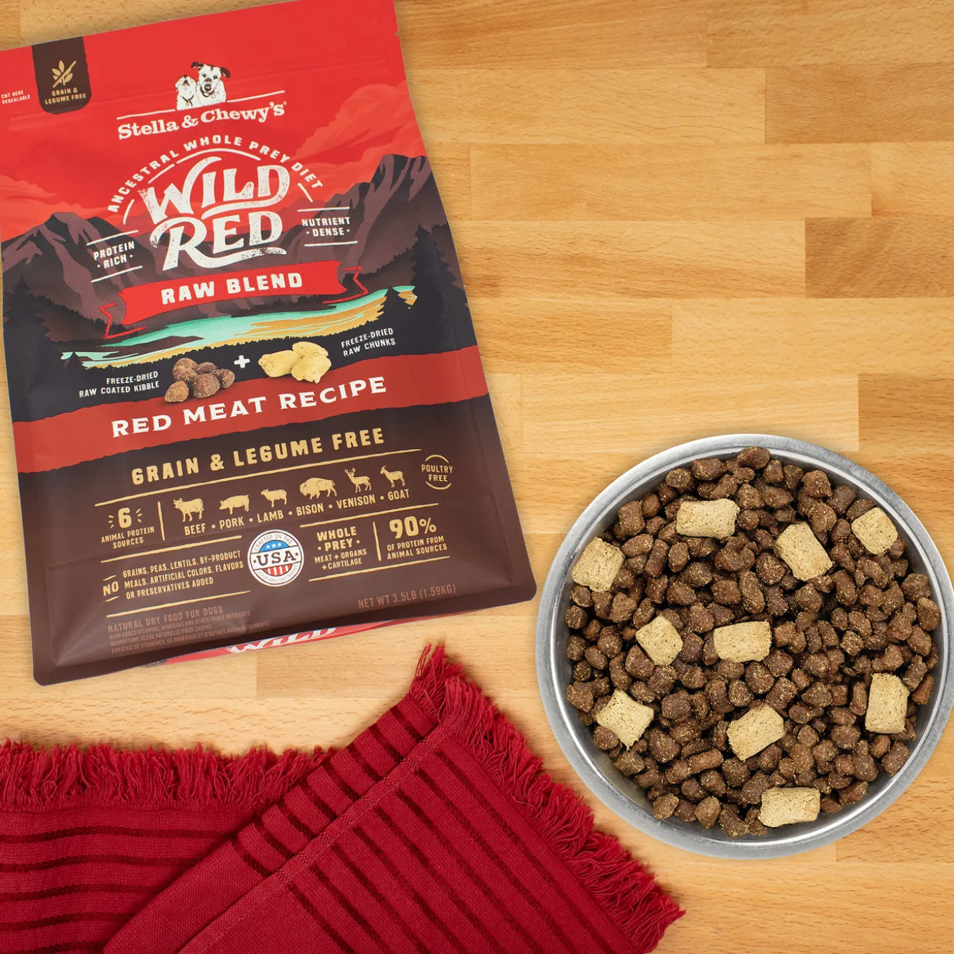 Stella & Chewy's Wild Red Raw Blend Grain Free Dry Dog Food