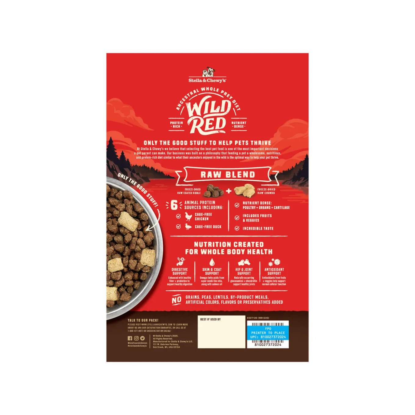 Stella & Chewy's Wild Red Raw Blend Grain Free Dry Dog Food