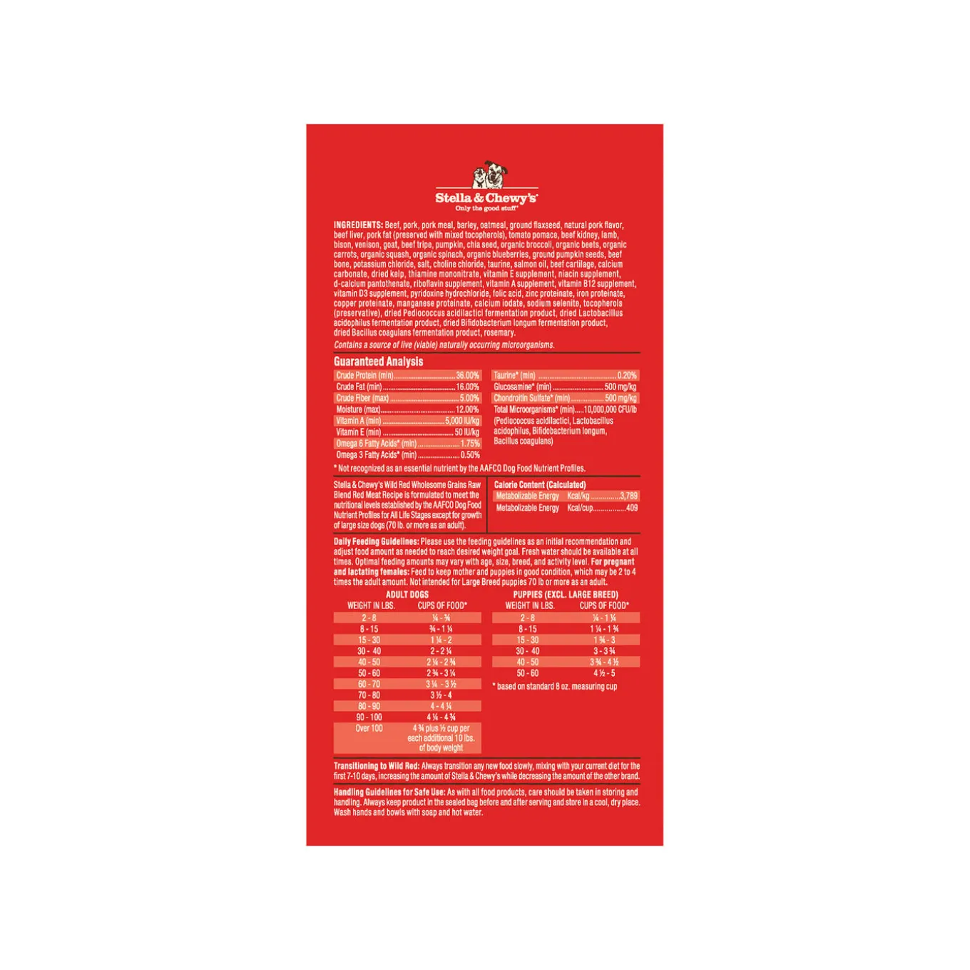 Stella & Chewy's Wild Red Raw Blend Wholesome Grains Dry Dog Food