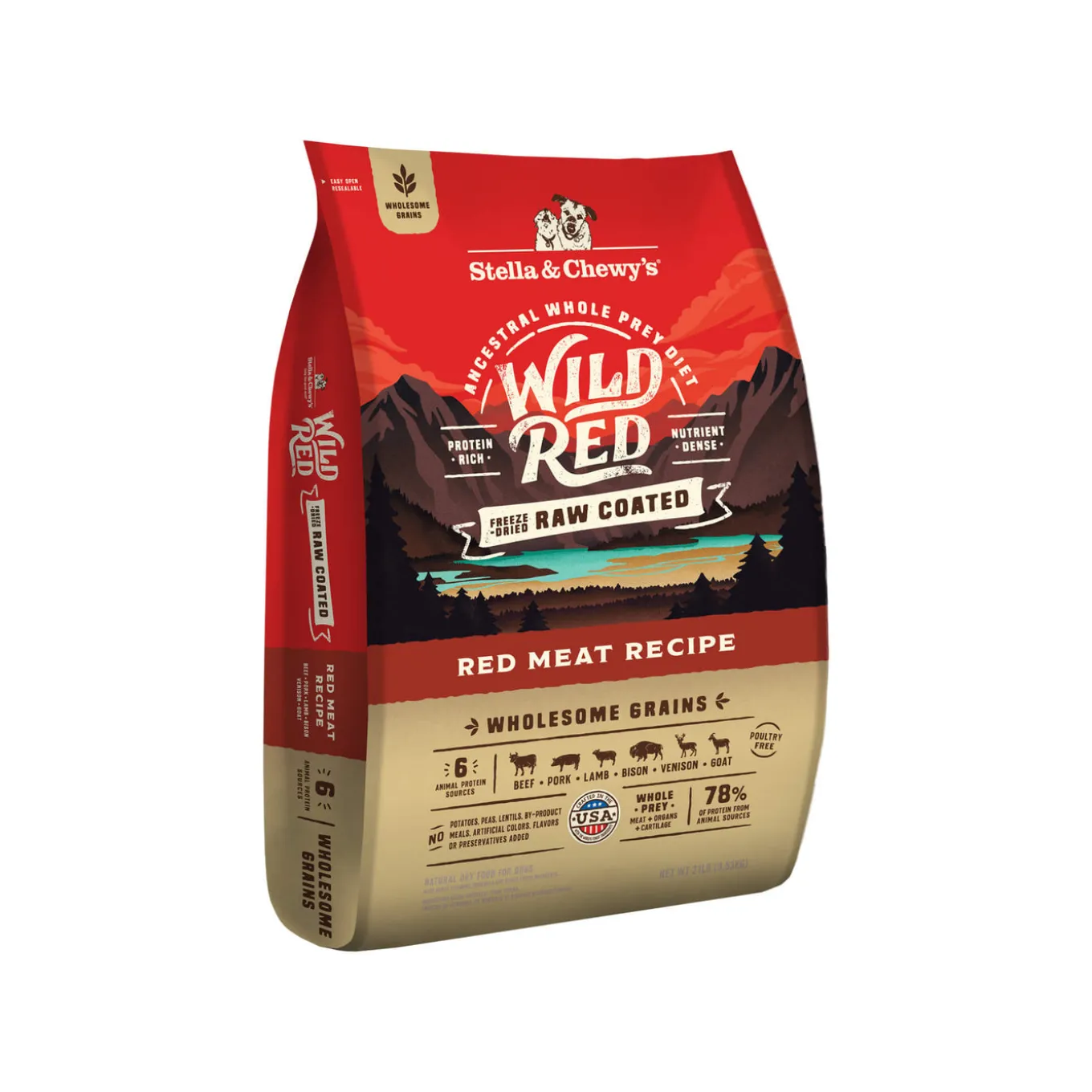 Stella & Chewy's Wild Red Raw Coated Wholesome Grains Dry Dog Food