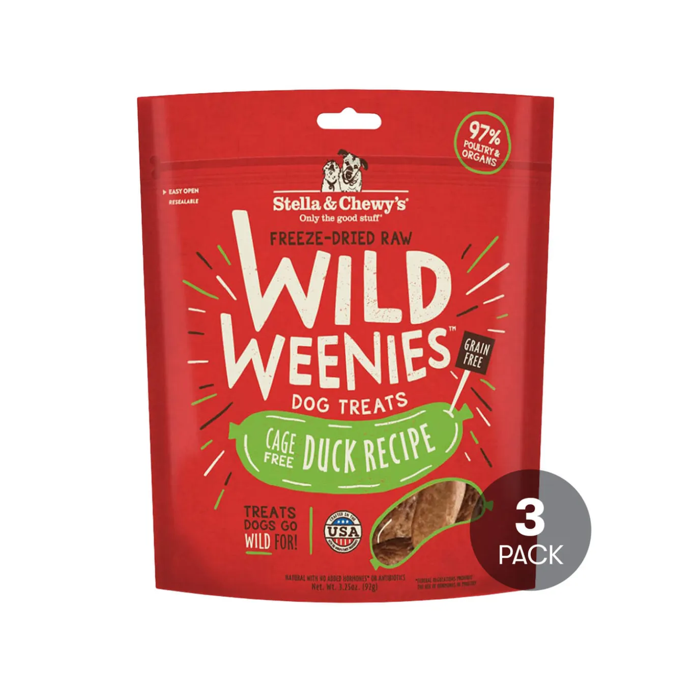 Stella & Chewy's Wild Weenies Raw Freeze-Dried Dog Treats