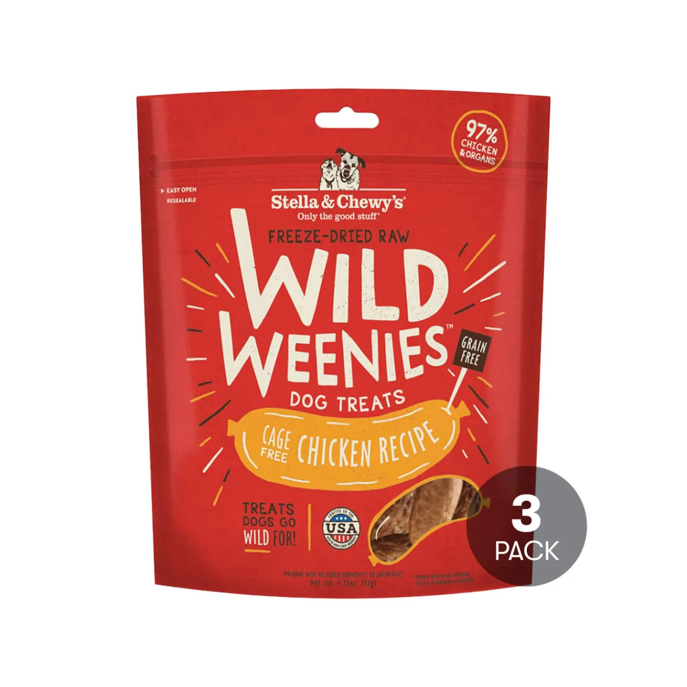 Stella & Chewy's Wild Weenies Raw Freeze-Dried Dog Treats