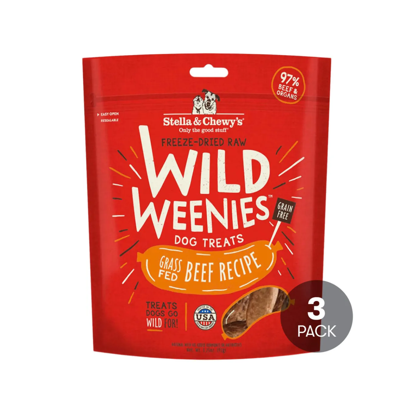 Stella & Chewy's Wild Weenies Raw Freeze-Dried Dog Treats