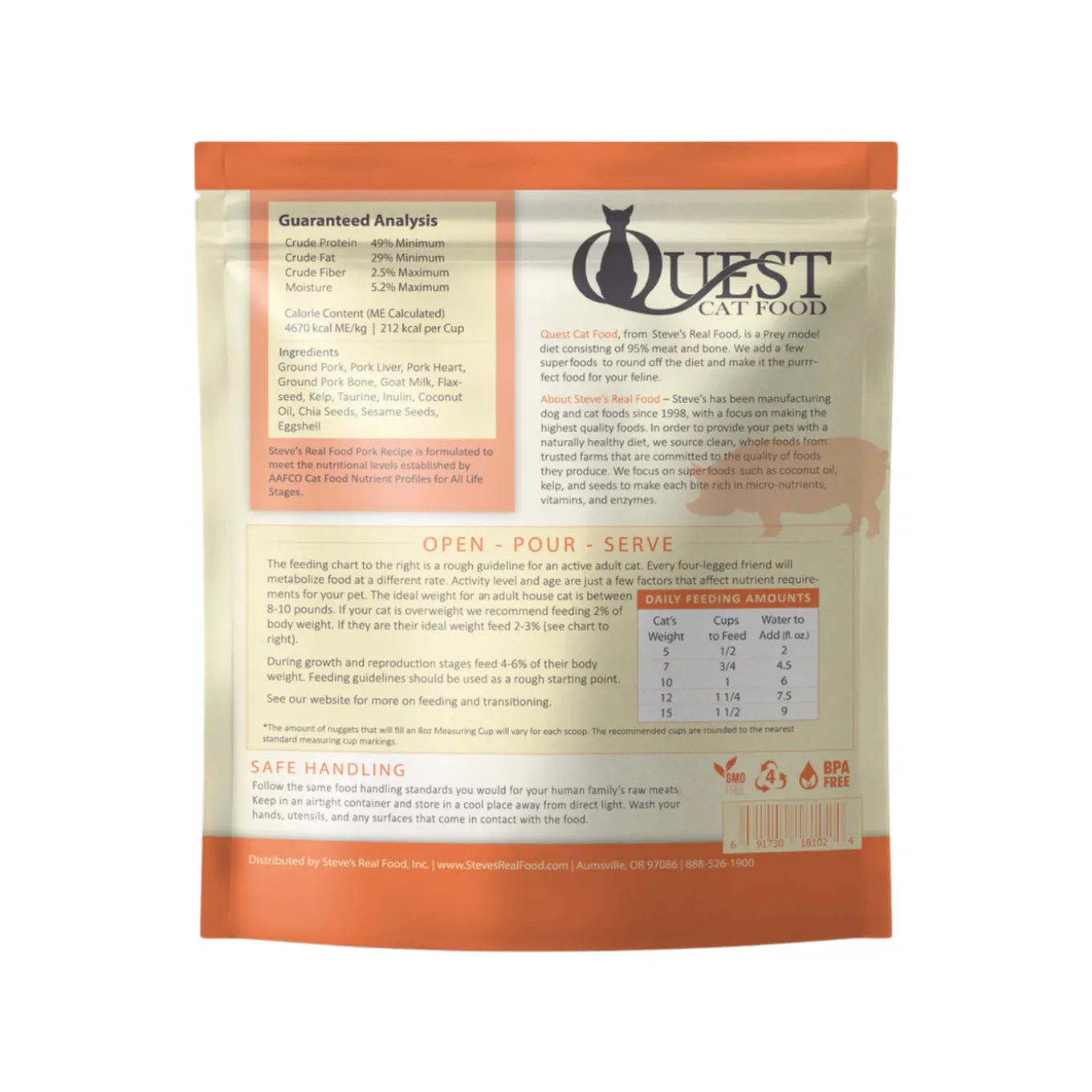 Steve's Real Food Cat Quest Freeze Dried
