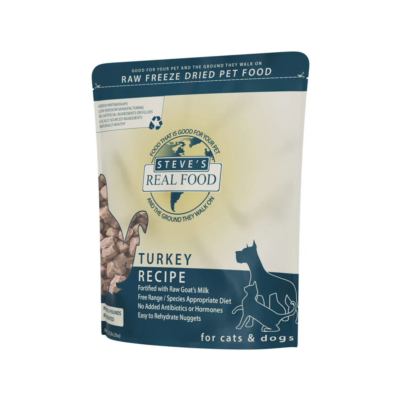 Steve's Real Food 1.25 lb Freeze Dried Nuggets for Dogs