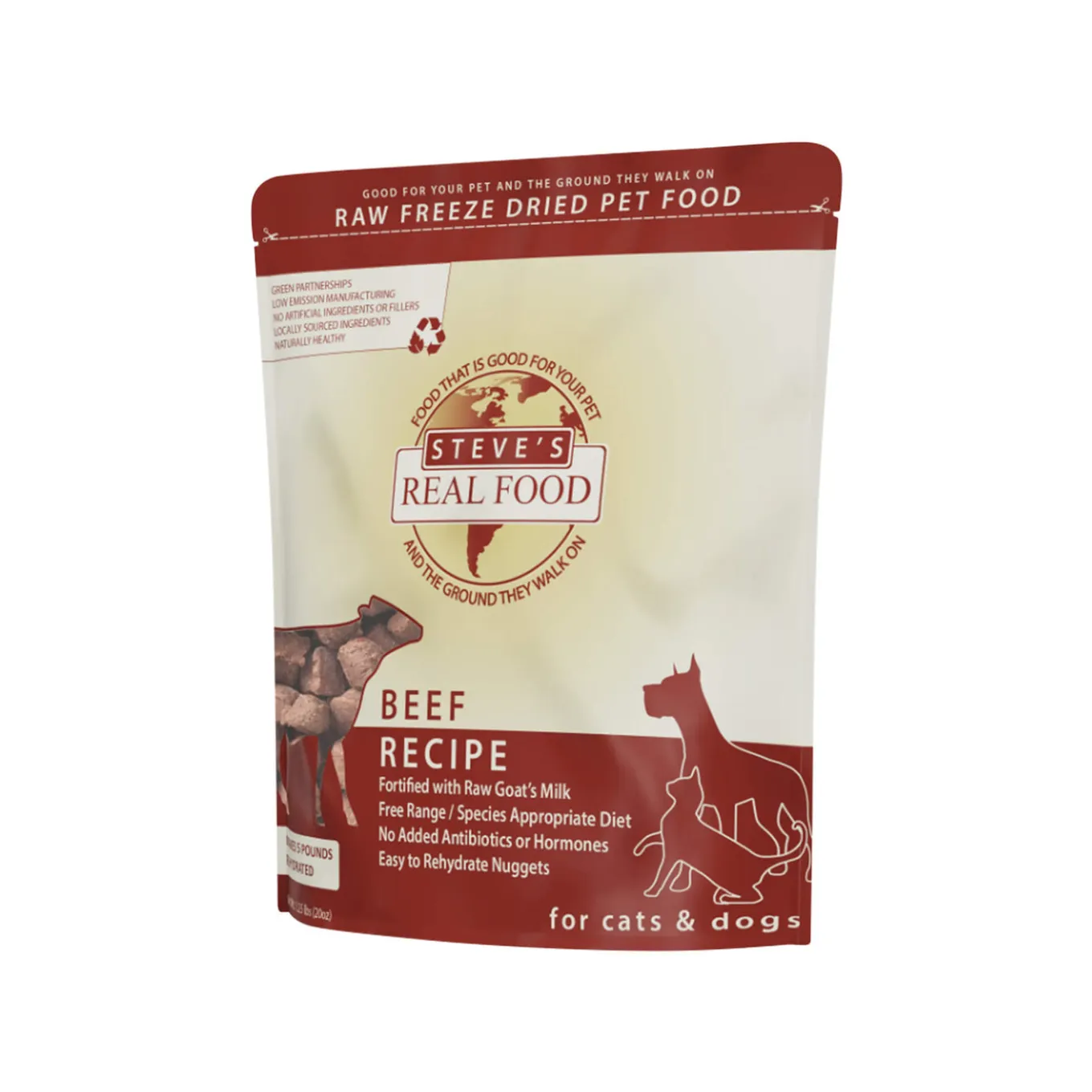 Steve's Real Food 1.25 lb Freeze Dried Nuggets for Dogs