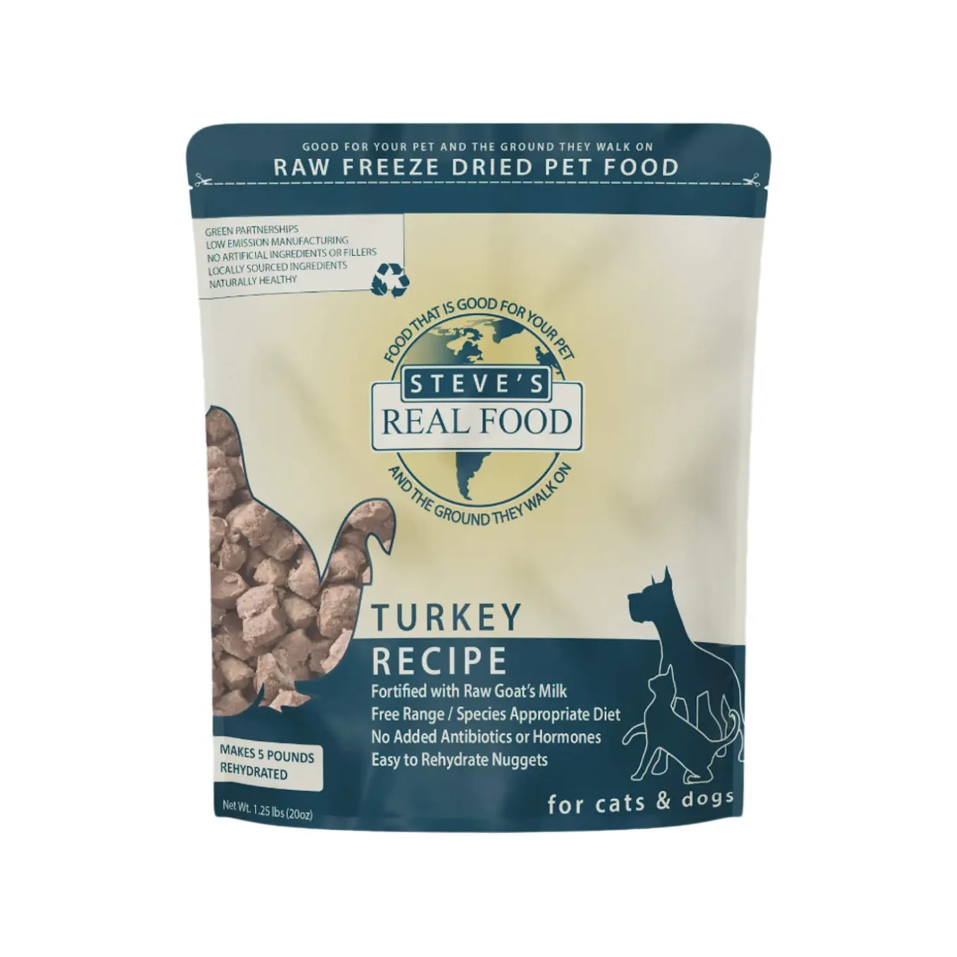 Steve's Real Food 1.25 lb Freeze Dried Nuggets for Dogs
