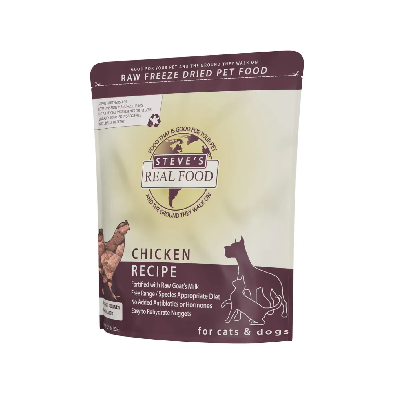 Steve's Real Food 1.25 lb Freeze Dried Nuggets for Dogs