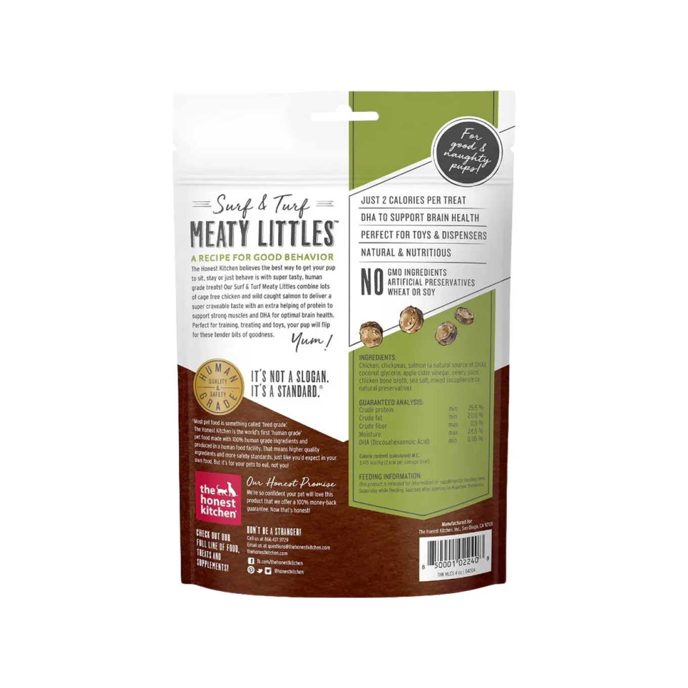The Honest Kitchen Surf & Turf Meaty Littles 4 oz Treats for Dogs