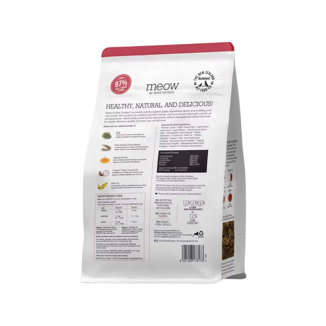 The New Zealand Natural Pet Food Co. MEOW Air Dried Cat Food