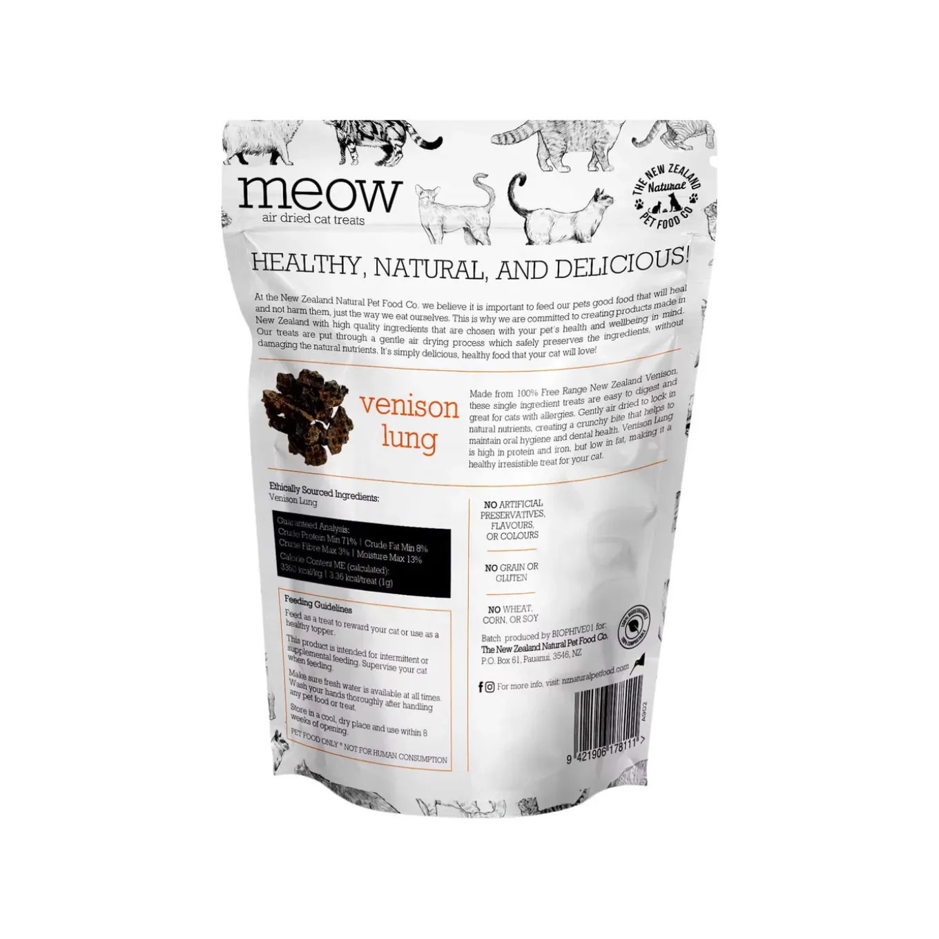 The New Zealand Natural Pet Food Co. MEOW Air Dried Cat Treats