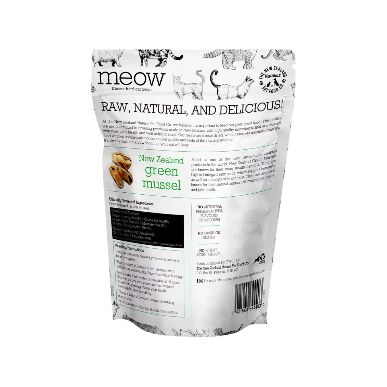 The New Zealand Natural Pet Food Co. MEOW Freeze Dried Cat Treats