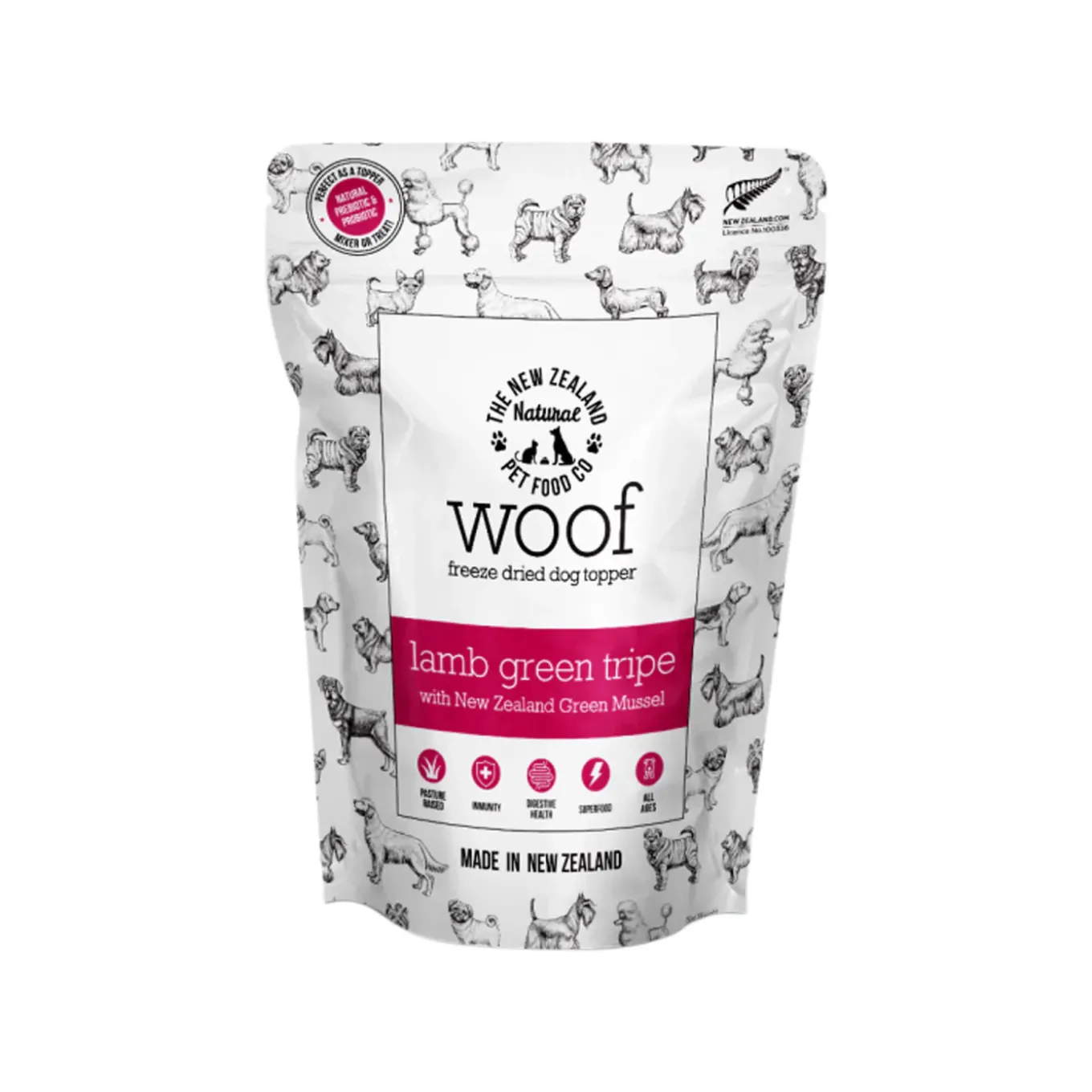 The New Zealand Natural Pet Food Co. WOOF Freeze Dried Dog Food Topper