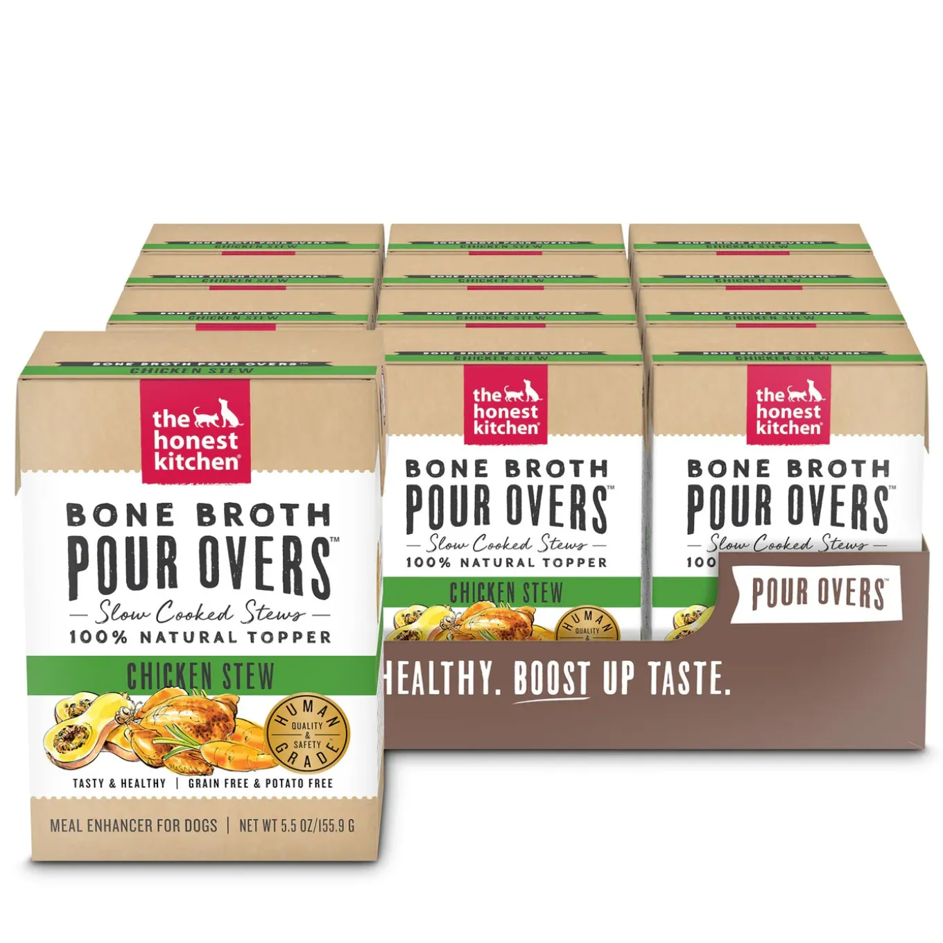 The Honest Kitchen Bone Broth Pour Overs Food Topper for Dogs