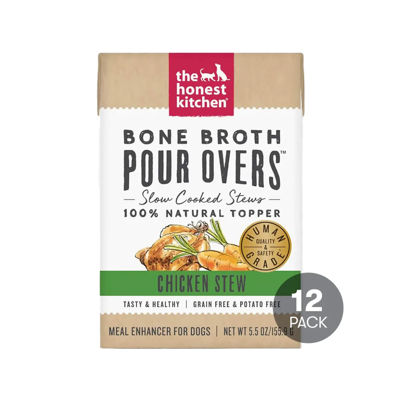 The Honest Kitchen Bone Broth Pour Overs Food Topper for Dogs