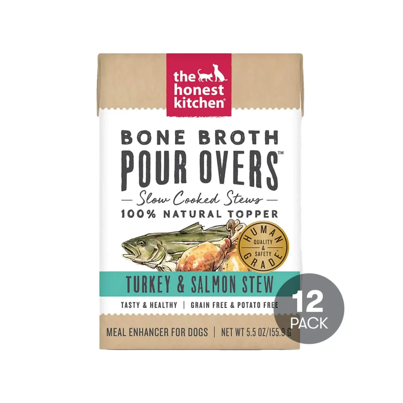 The Honest Kitchen Bone Broth Pour Overs Food Topper for Dogs