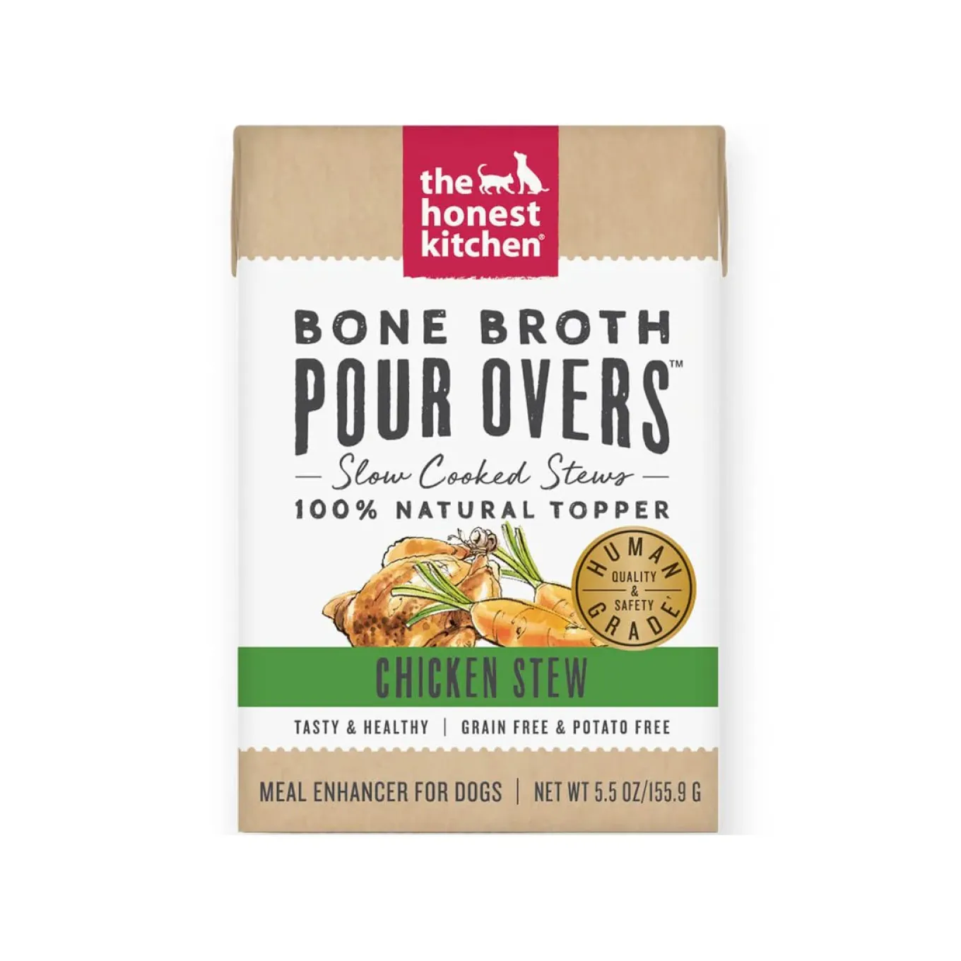 The Honest Kitchen Bone Broth Pour Overs Food Topper for Dogs
