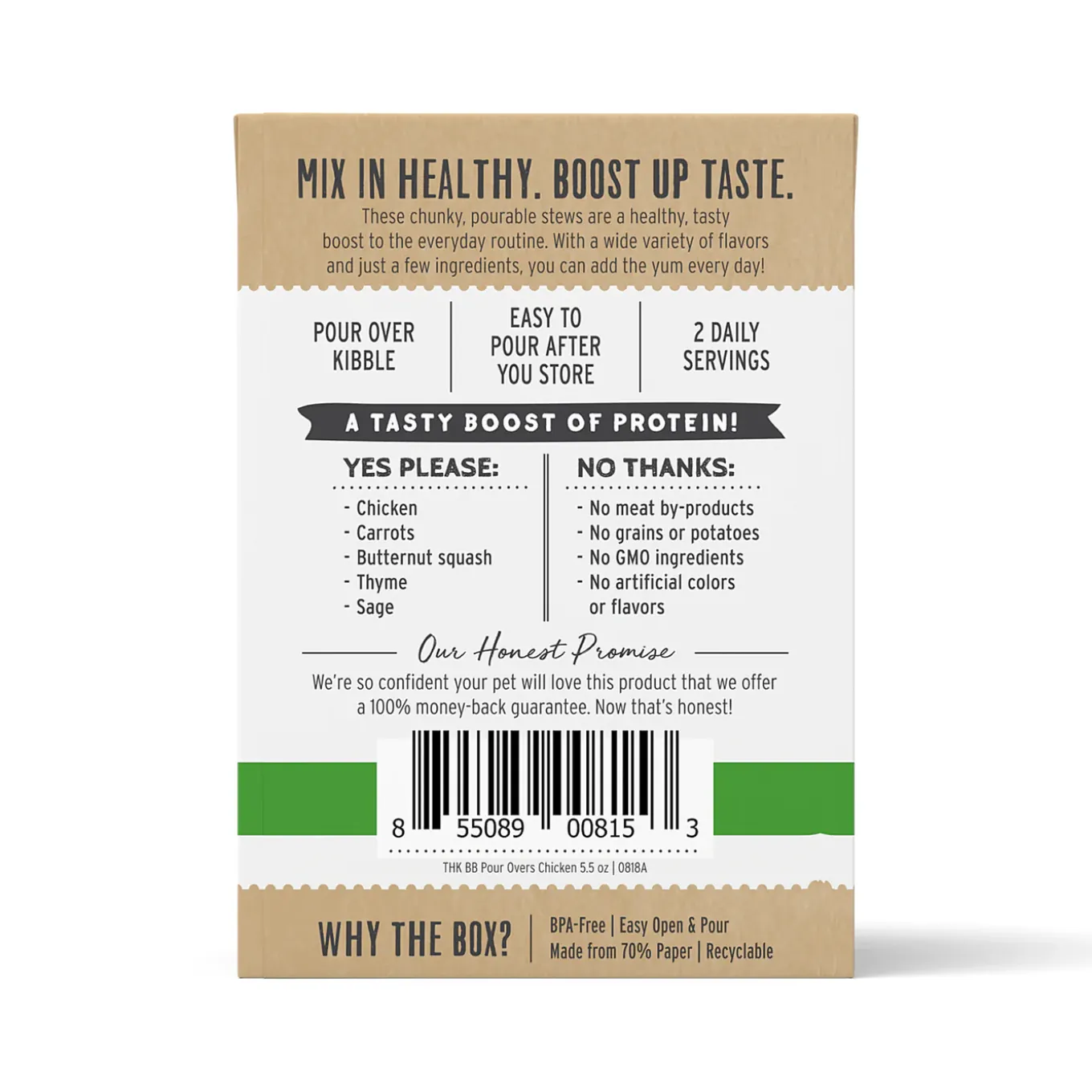 The Honest Kitchen Bone Broth Pour Overs Food Topper for Dogs