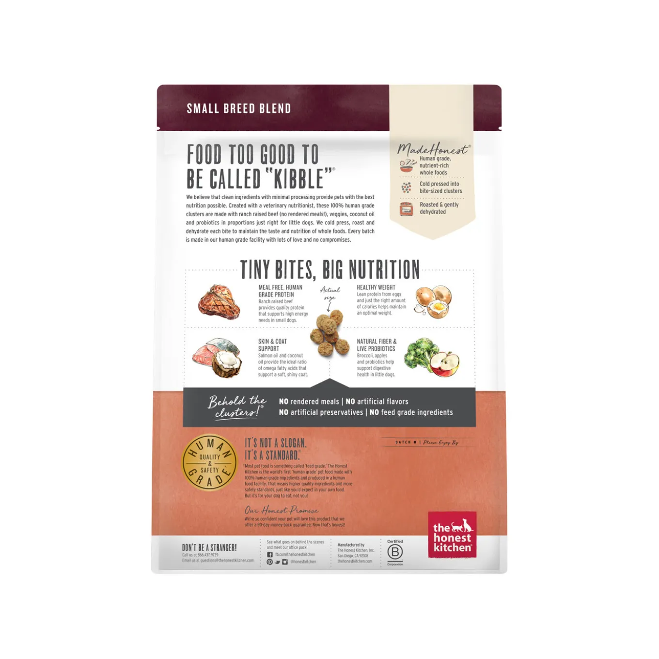 The Honest Kitchen Grain Free Whole Food Clusters Small Breed Dog Food