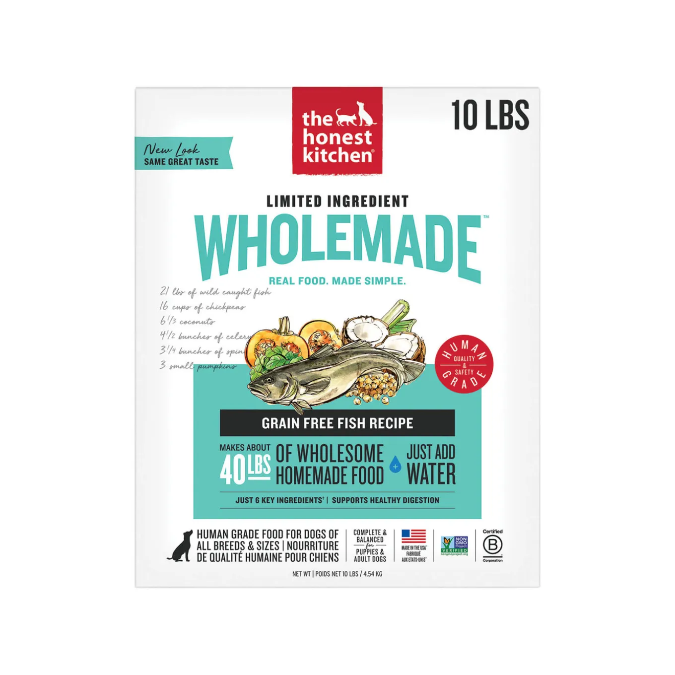 The Honest Kitchen Limited Ingredient Wholemade Grain Free Dehydrated Dog Food