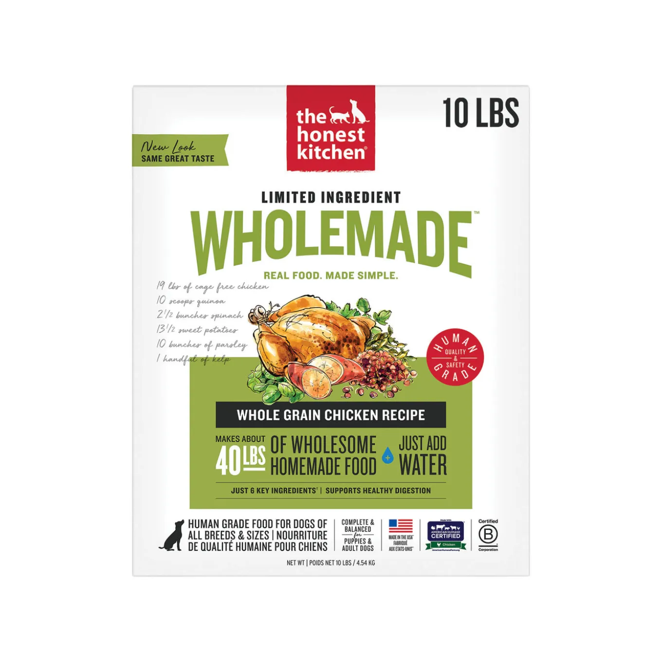 The Honest Kitchen Limited Ingredient Wholemade Grain Free Dehydrated Dog Food
