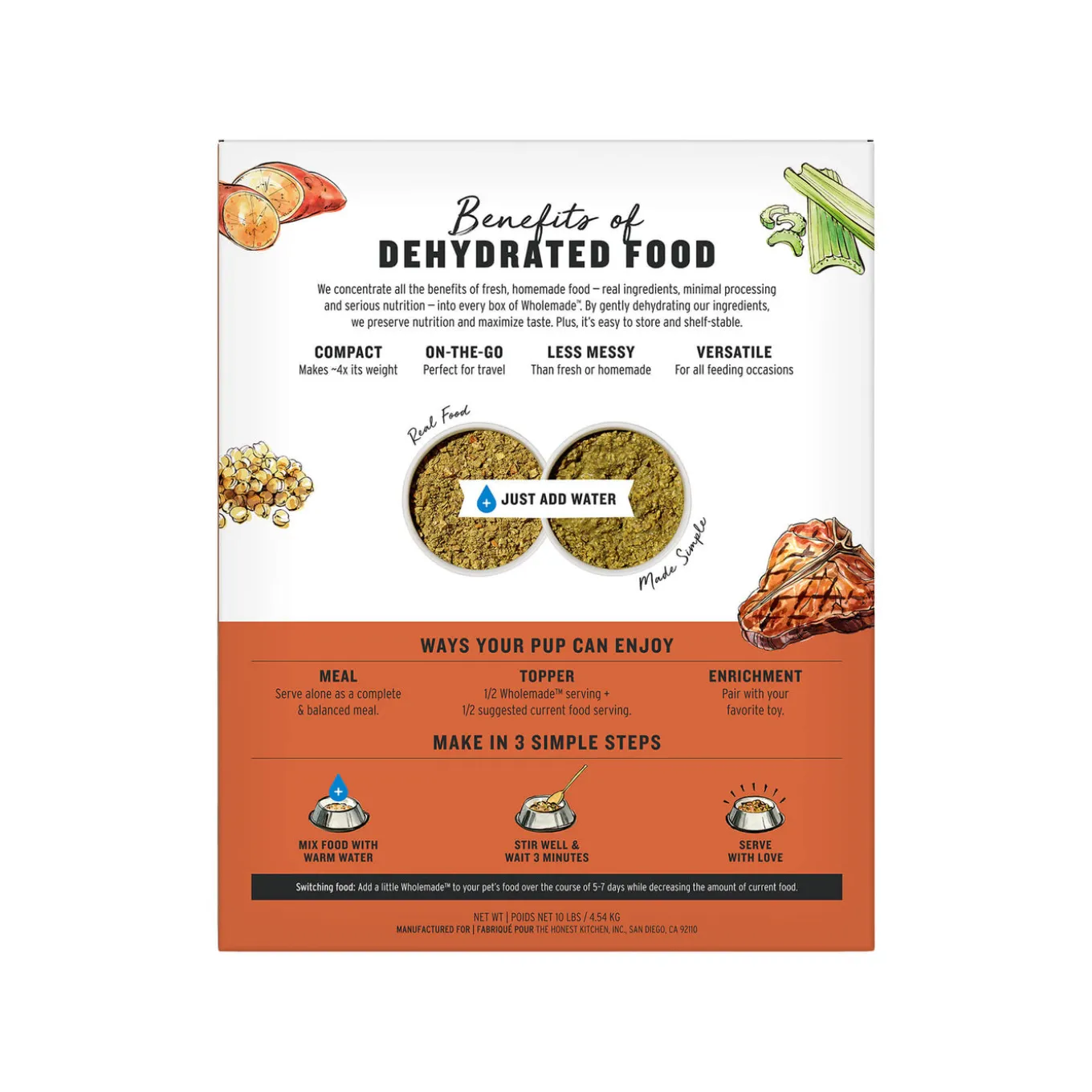 The Honest Kitchen Limited Ingredient Wholemade Grain Free Dehydrated Dog Food
