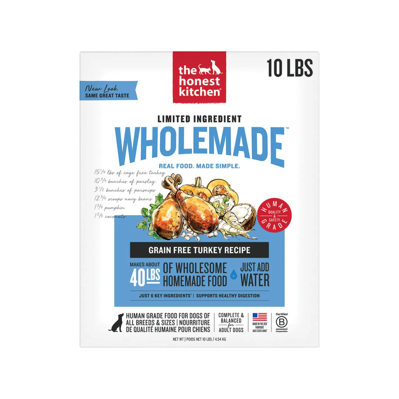 The Honest Kitchen Limited Ingredient Wholemade Grain Free Dehydrated Dog Food