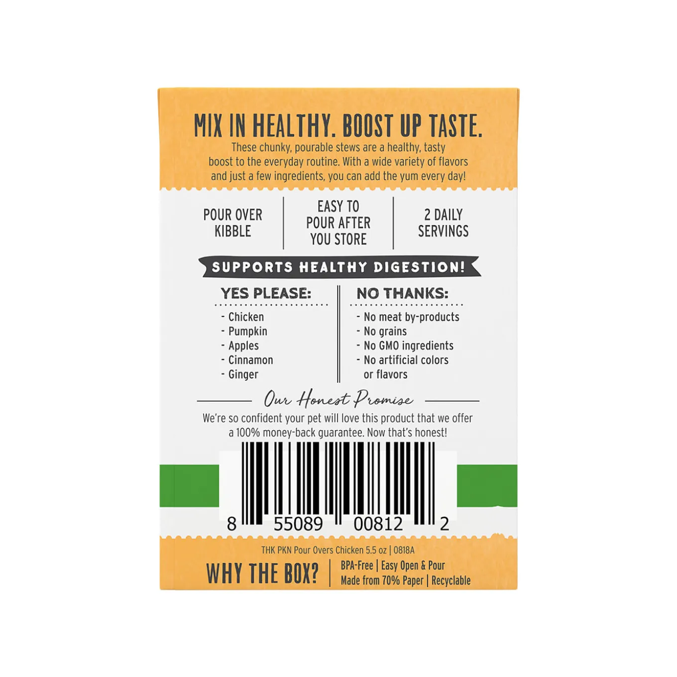 The Honest Kitchen Pumpkin Pour Overs Slow Cooked Meal Enhancer for Dogs