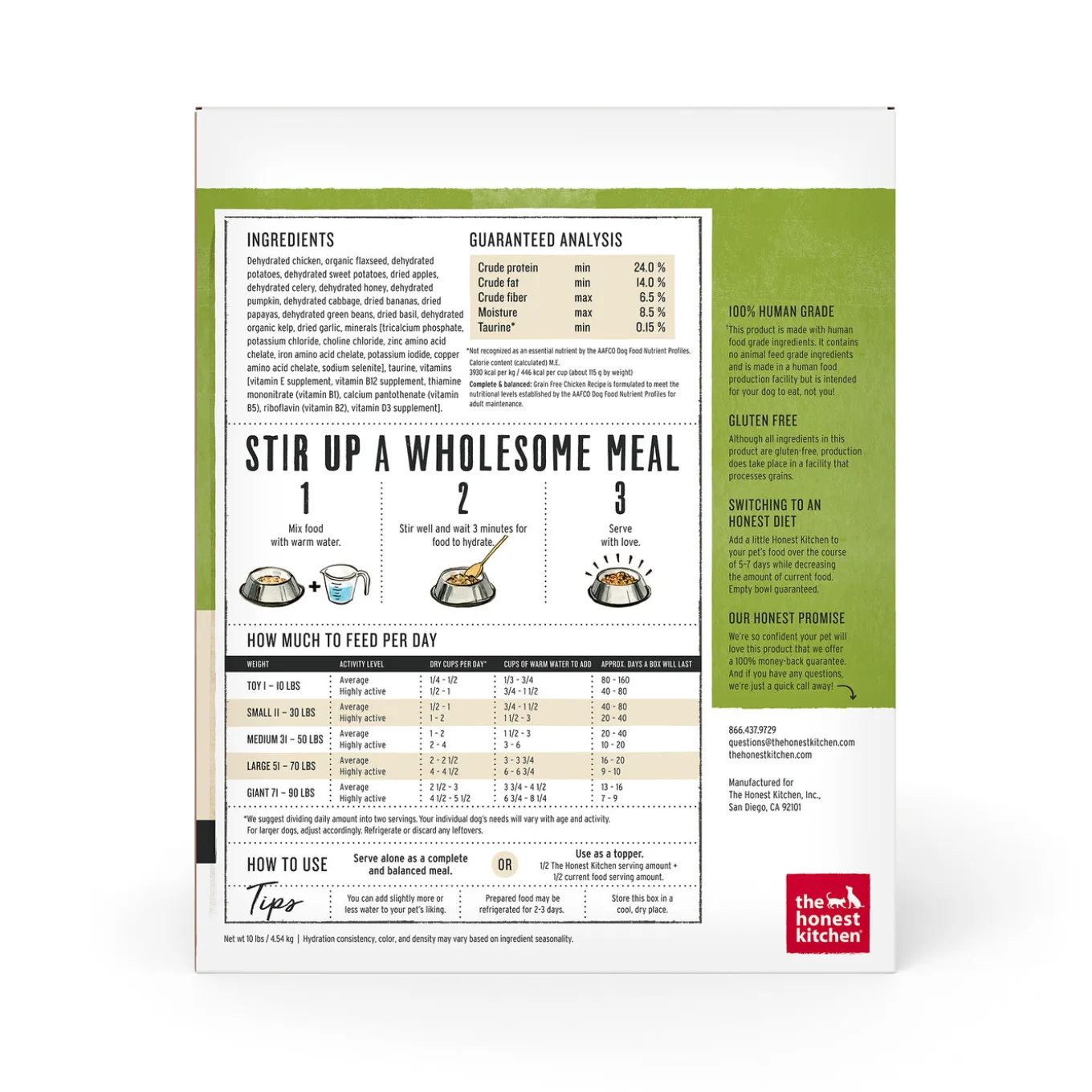 The Honest Kitchen Wholemade Grain Free Dehydrated Dog Food