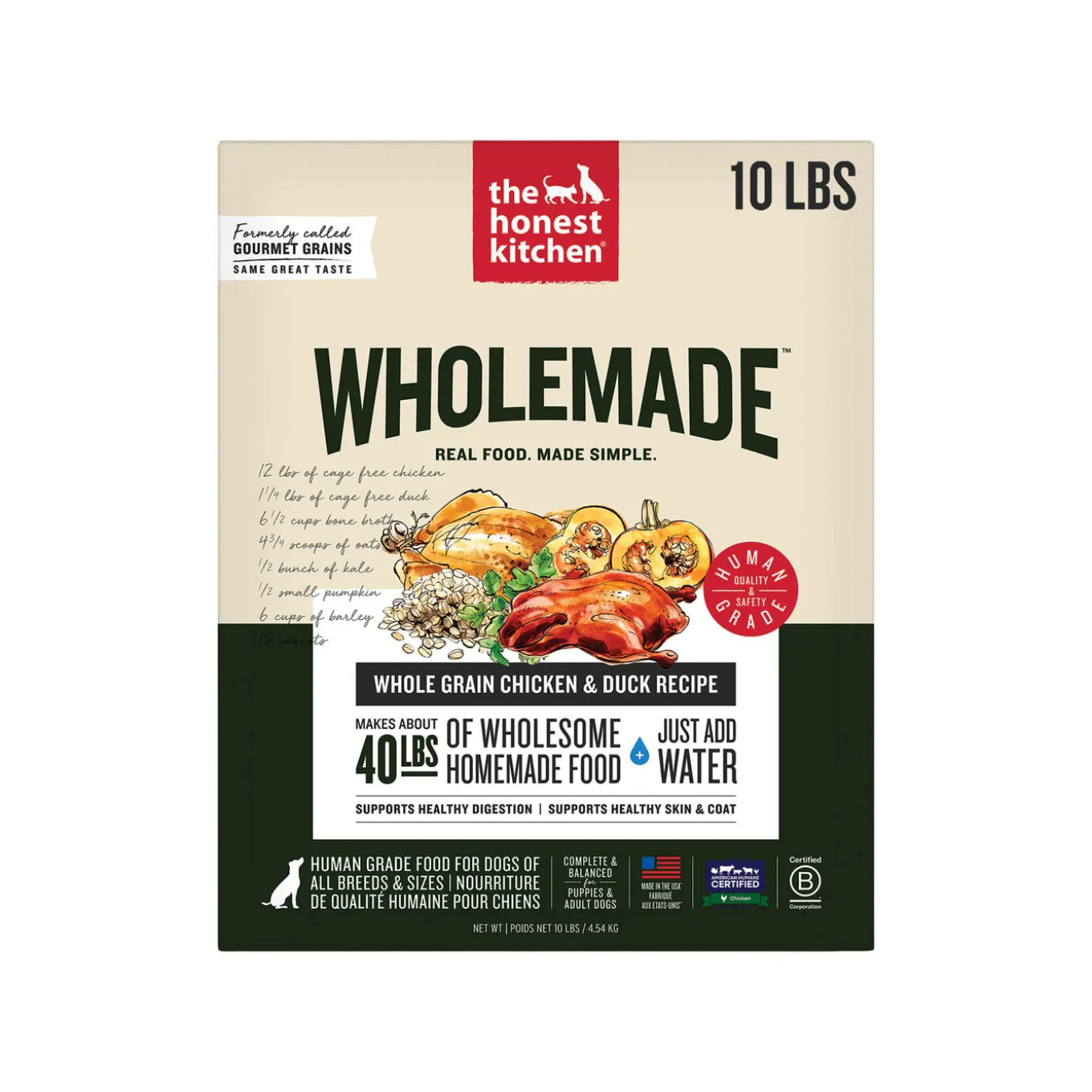 The Honest Kitchen Wholemade Gourmet Grains Dehydrated Dog Food