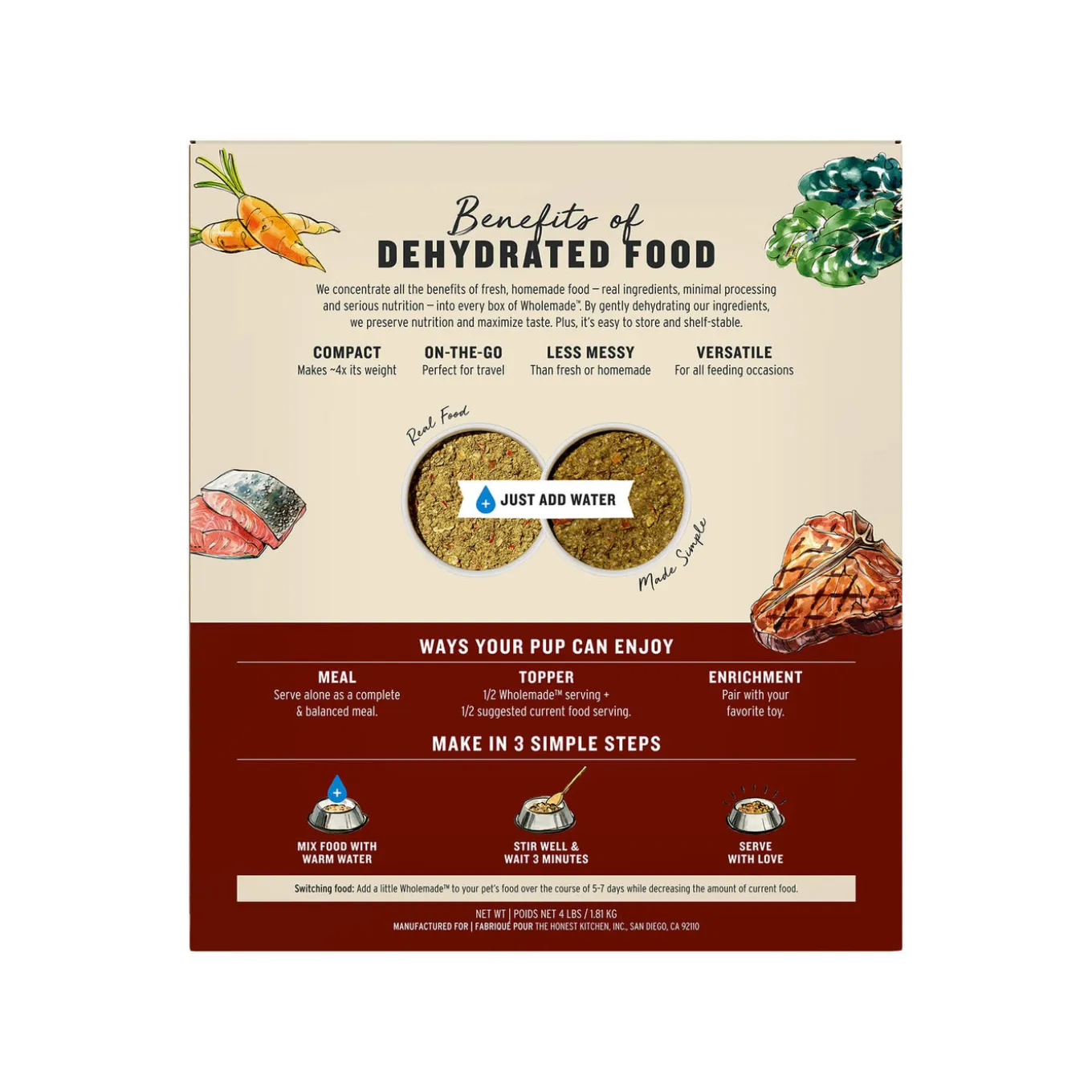 The Honest Kitchen Wholemade Gourmet Grains Dehydrated Dog Food