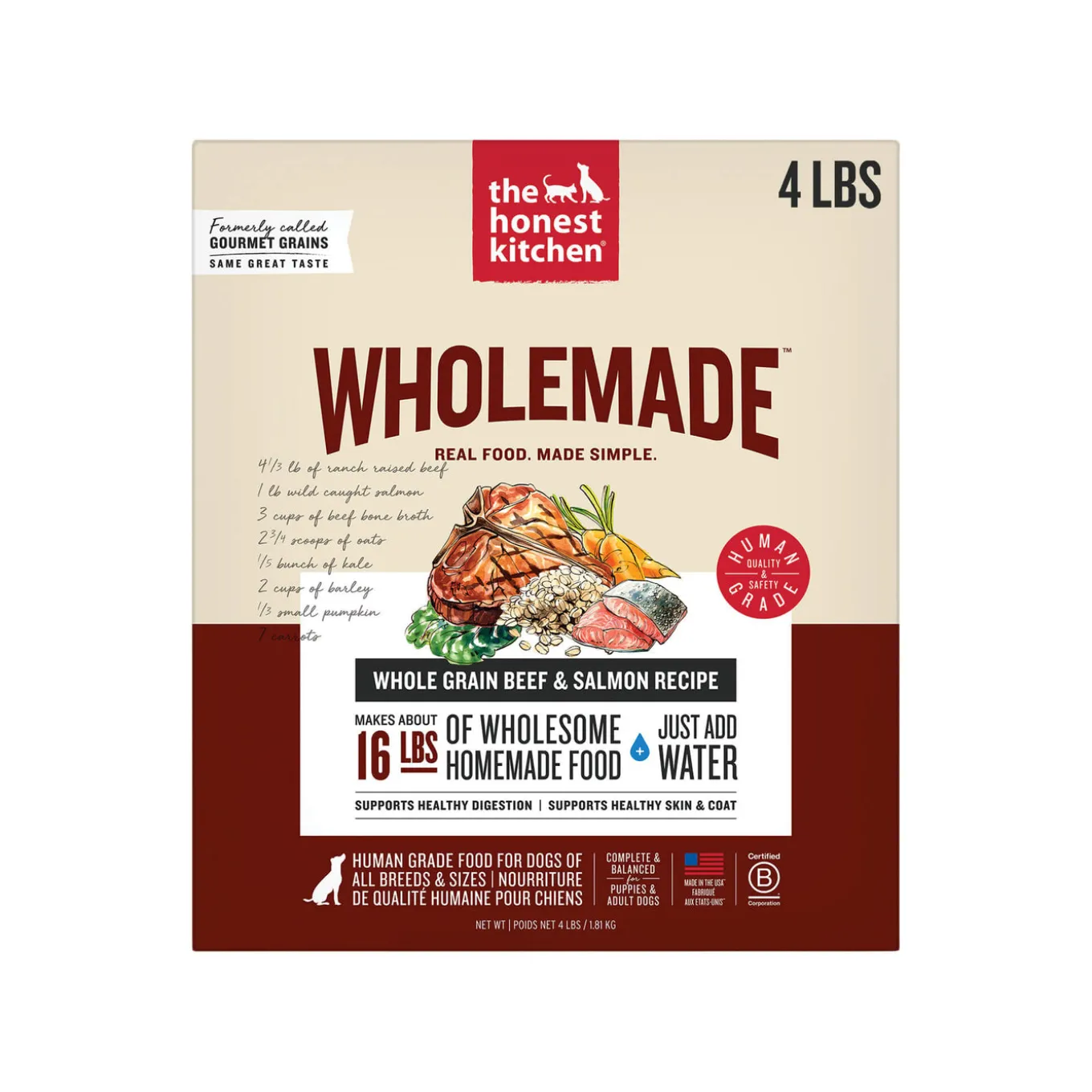 The Honest Kitchen Wholemade Gourmet Grains Dehydrated Dog Food