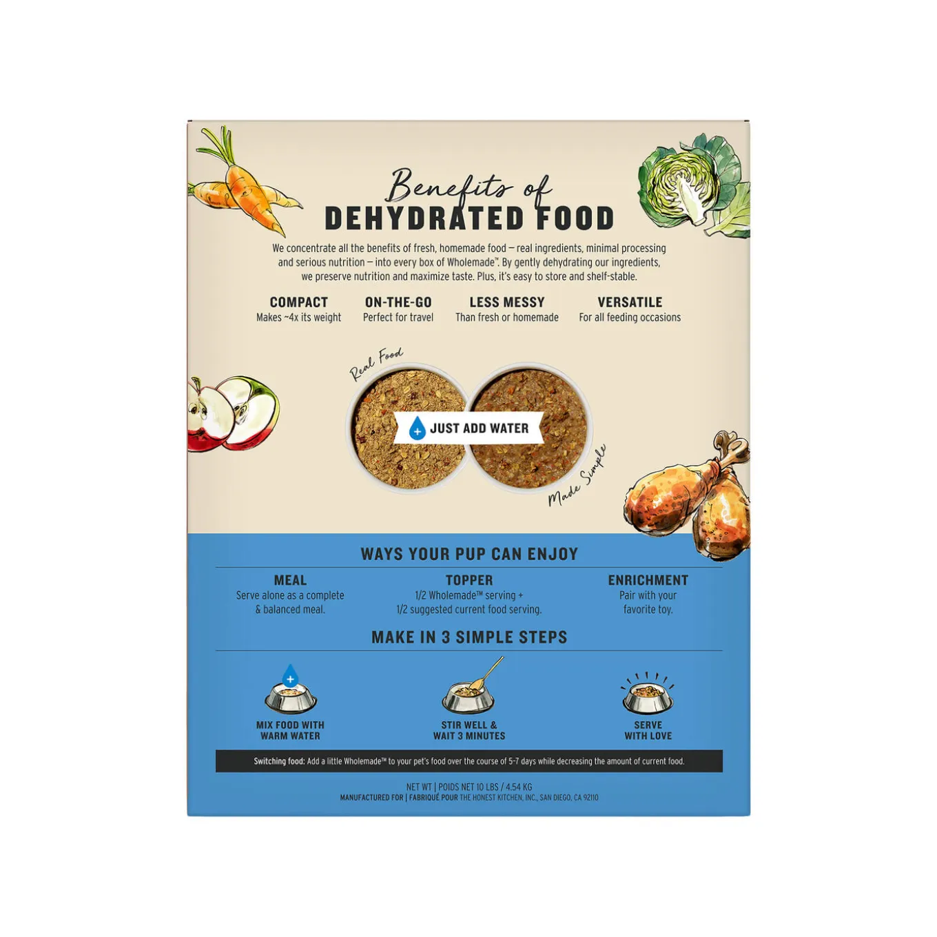 The Honest Kitchen Wholemade Whole Grain Dehydrated Dog Food