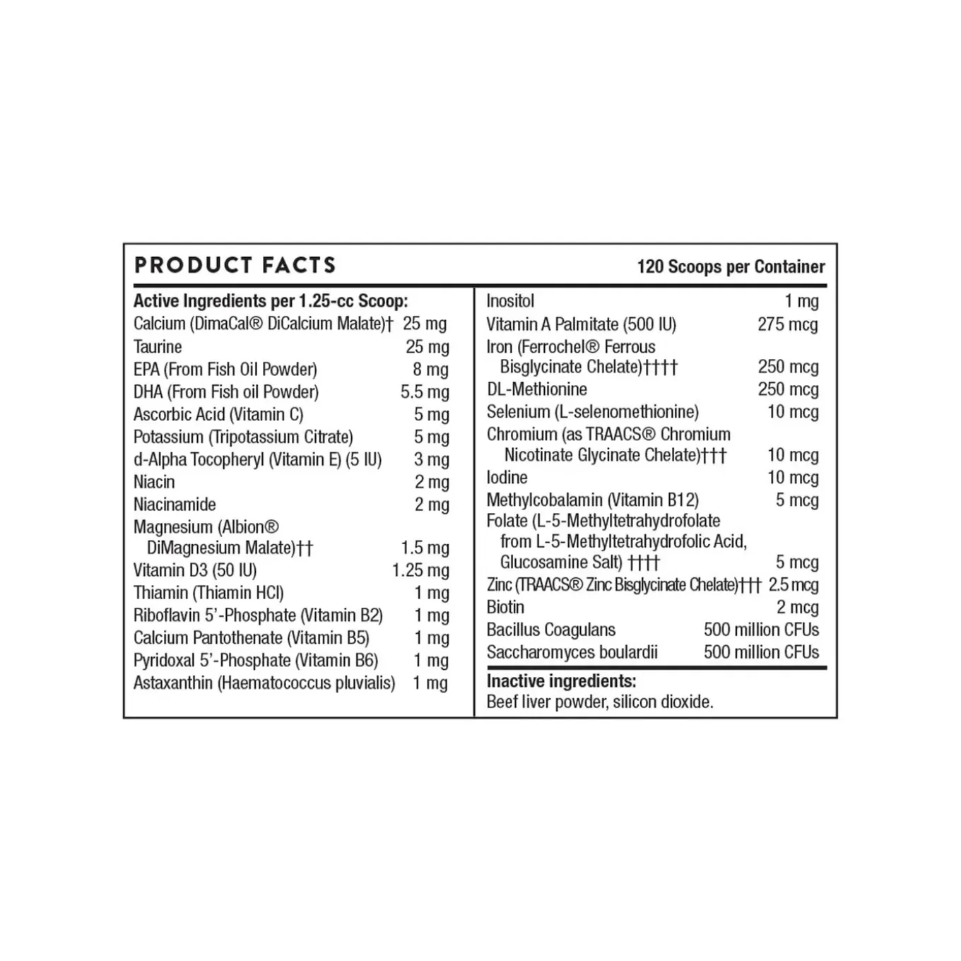 ThorneVet Feline Basic Nutrients Cat Supplement