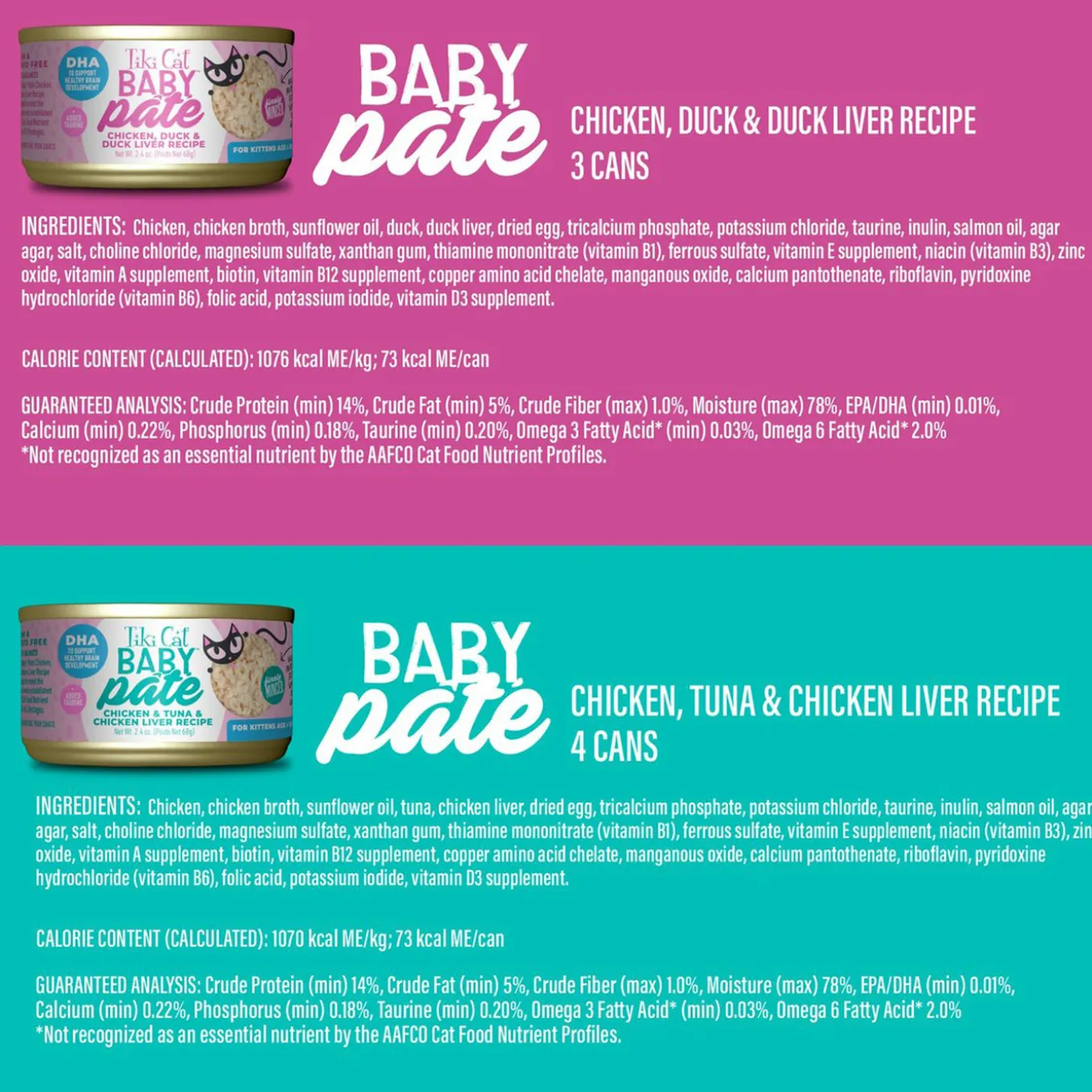 Tiki Cat Baby Pate Kitten Wet Cat Food